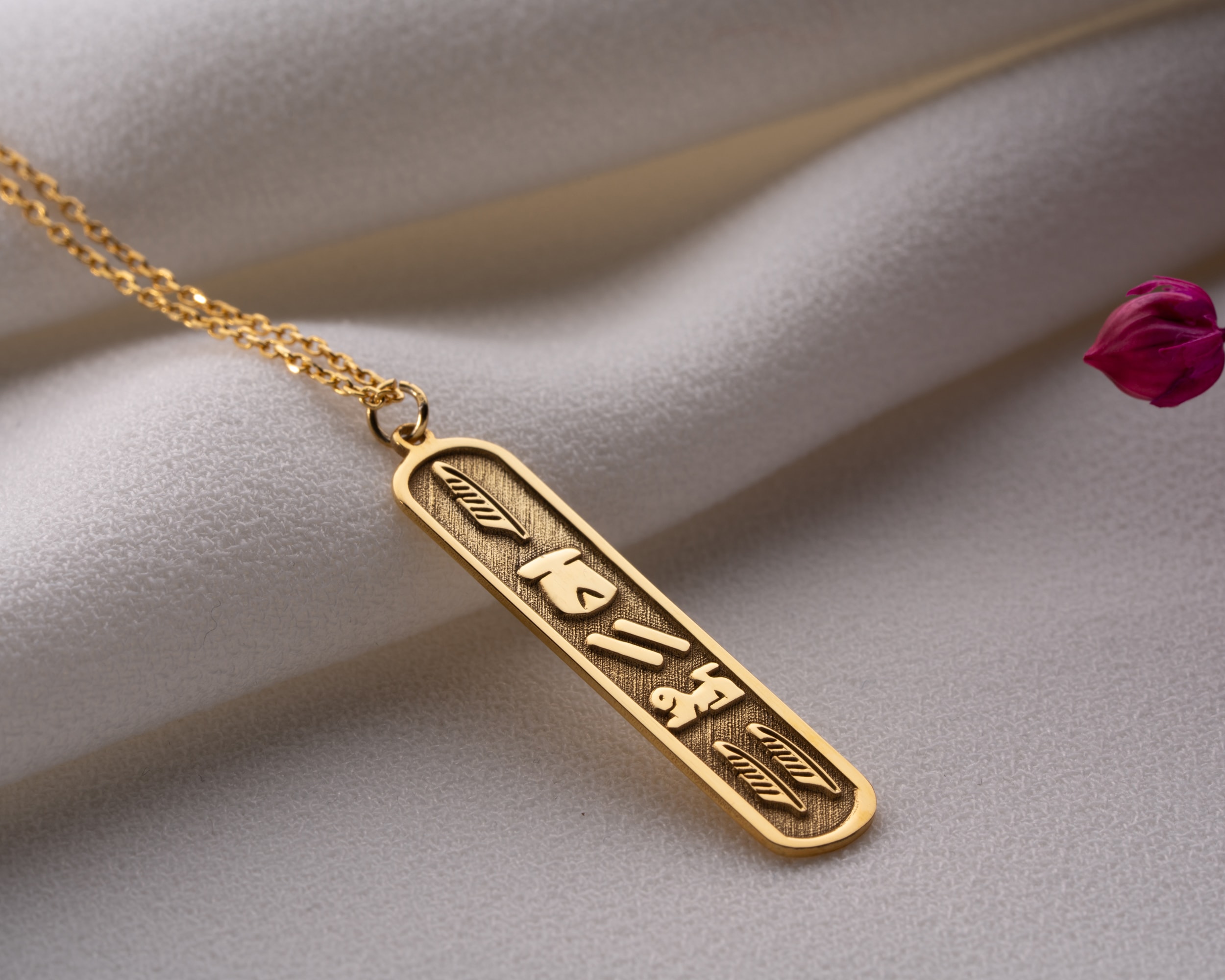 Kazımalı Mısır Hiyeroglif İsim Yazılı Kolye – Kişiye Özel Antik Tasarım