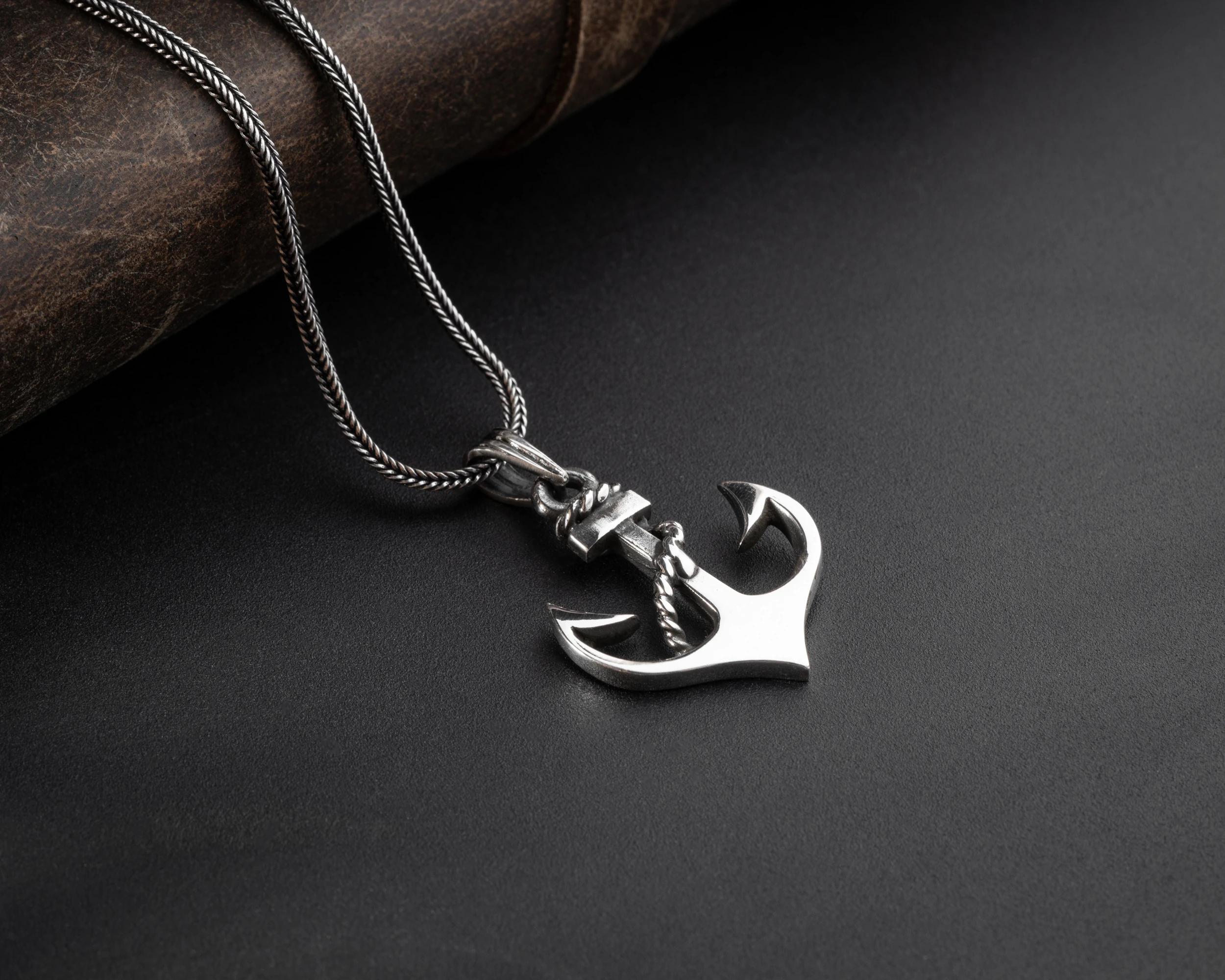 Çapa Erkek Kolye | Tilki Kuyruğu Zincirli Denizci Ruhlu Tasarım