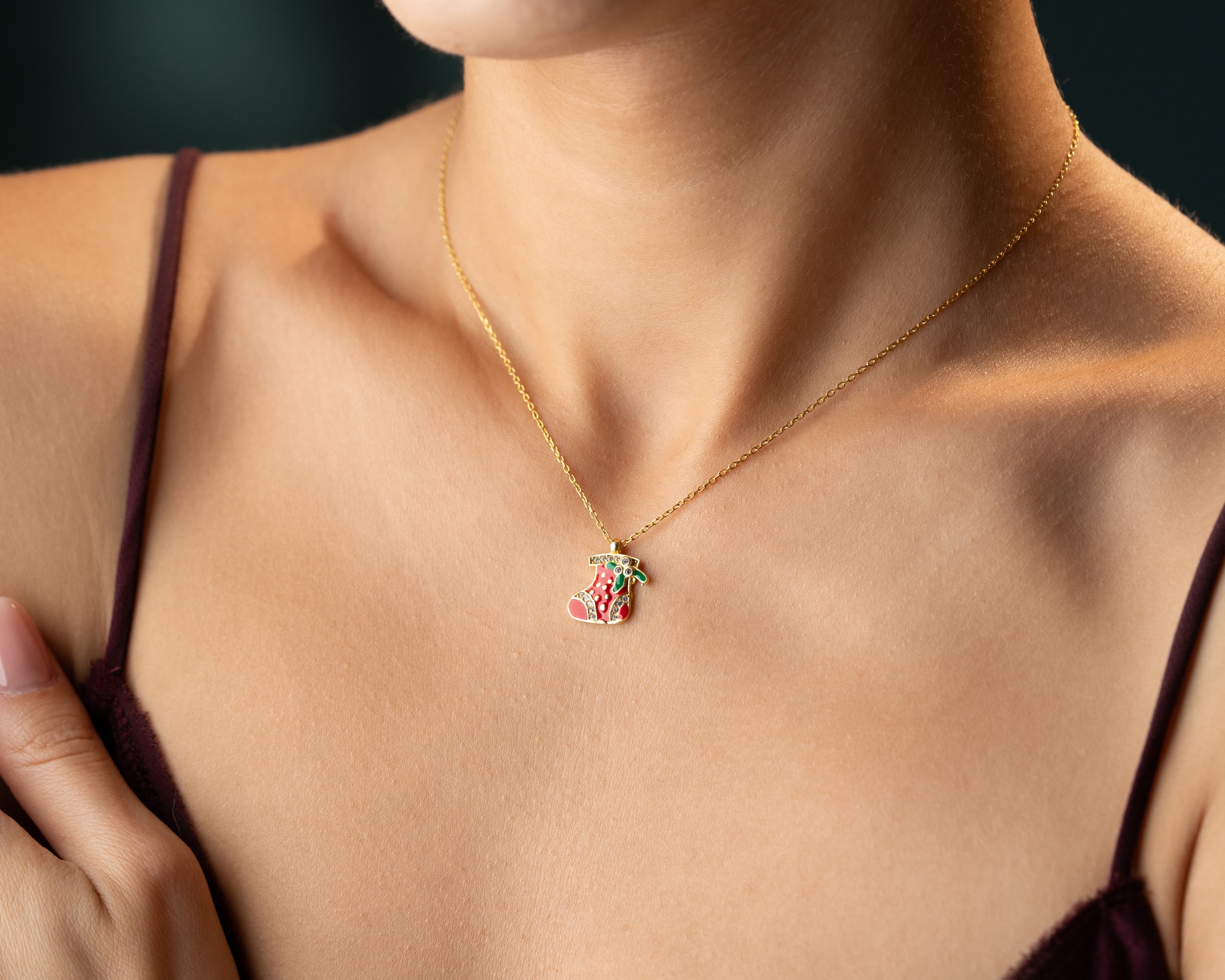 ✨ Mineli Yılbaşı Çorabı – Sevimli ve Parıltılı Yeni Yıl Detayı