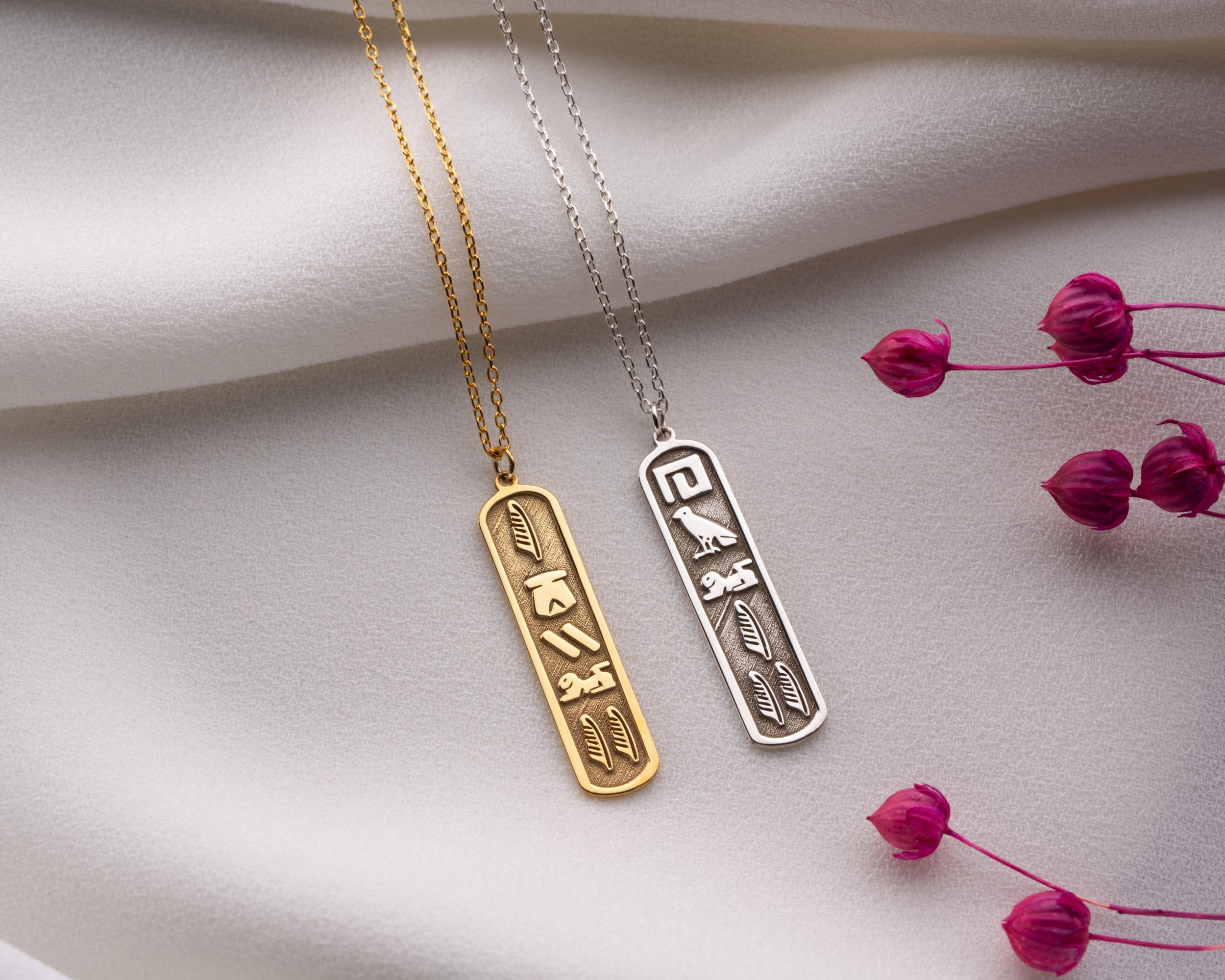 Kazımalı Mısır Hiyeroglif İsim Yazılı Kolye – Kişiye Özel Antik Tasarım