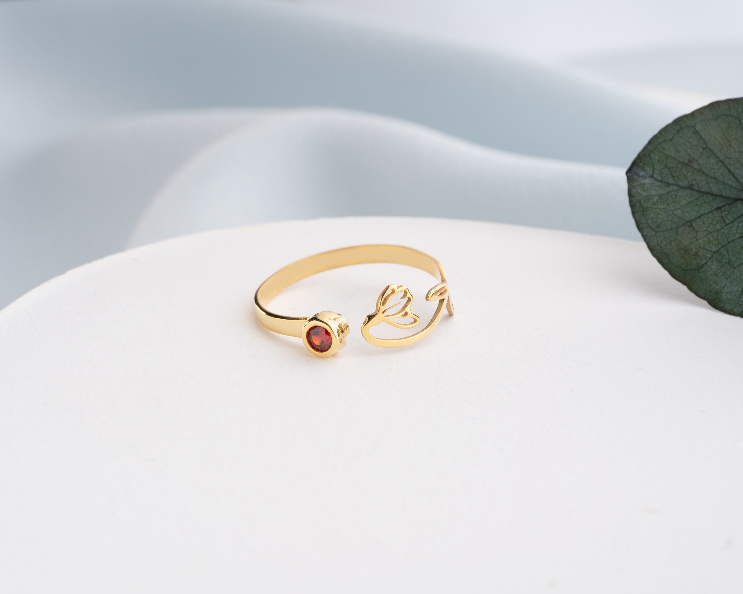 Ayarlanabilir Doğum Çiçeği Doğum Taşlı Yüzük 925 Ayar Gümüş – Kadın Takısı