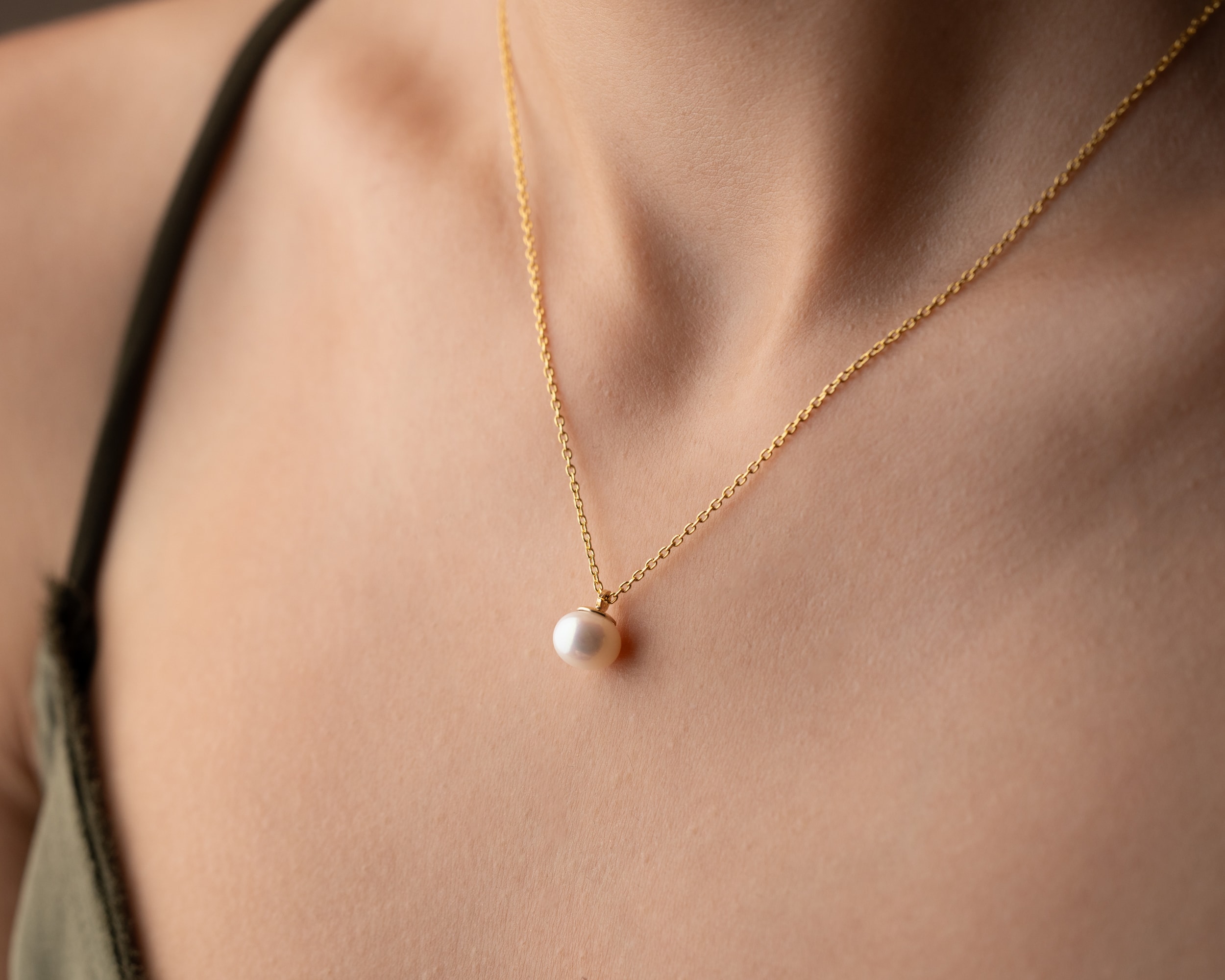 Sallantılı İnci Kolye – 925 Ayar Gümüş Zarif ve Şık Kadın Kolye