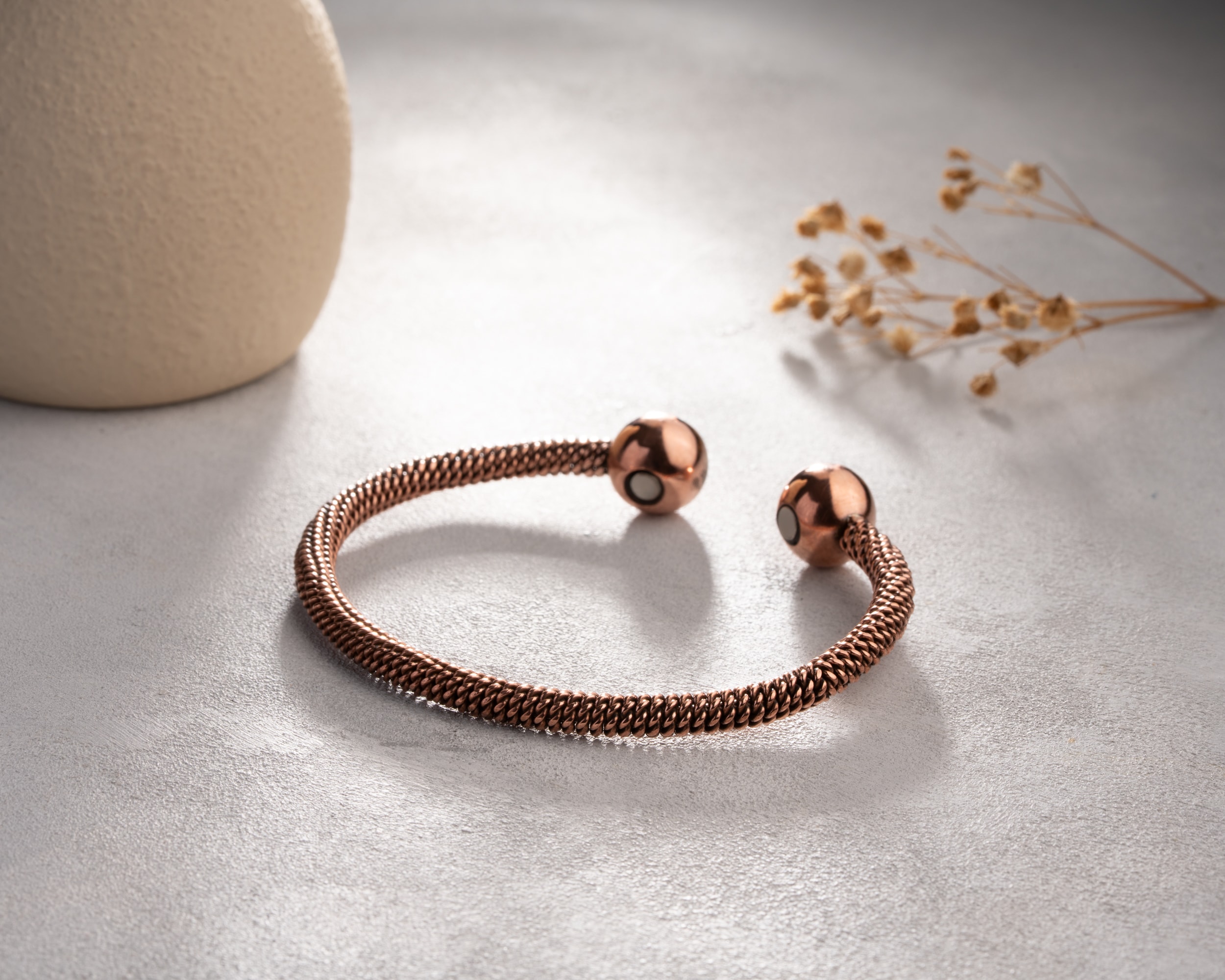 El Yapımı %100 Saf Bakır Bileklik | Minimalist El İşçiliği Ayarlanabilir Model