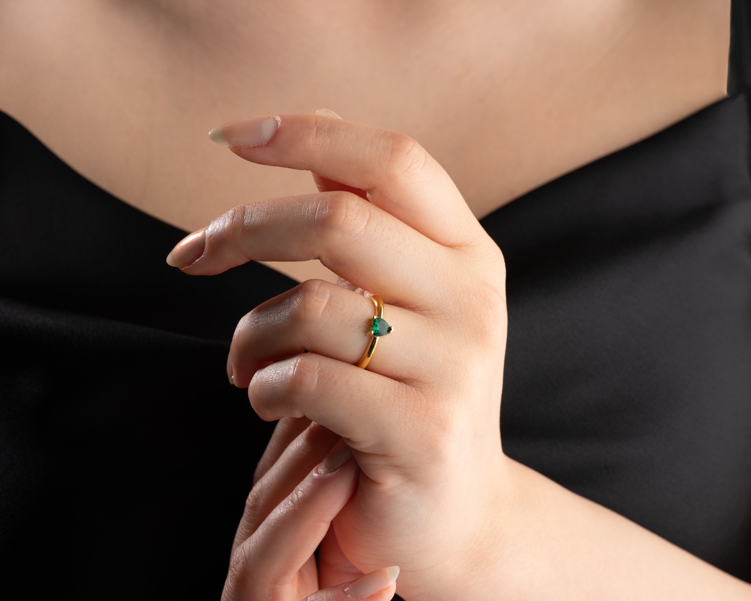 Ayarlanabilir Kalpli Doğum Taşlı Yüzük 925 Ayar Gümüş – Kişiselleştirilebilir Romantik Takı