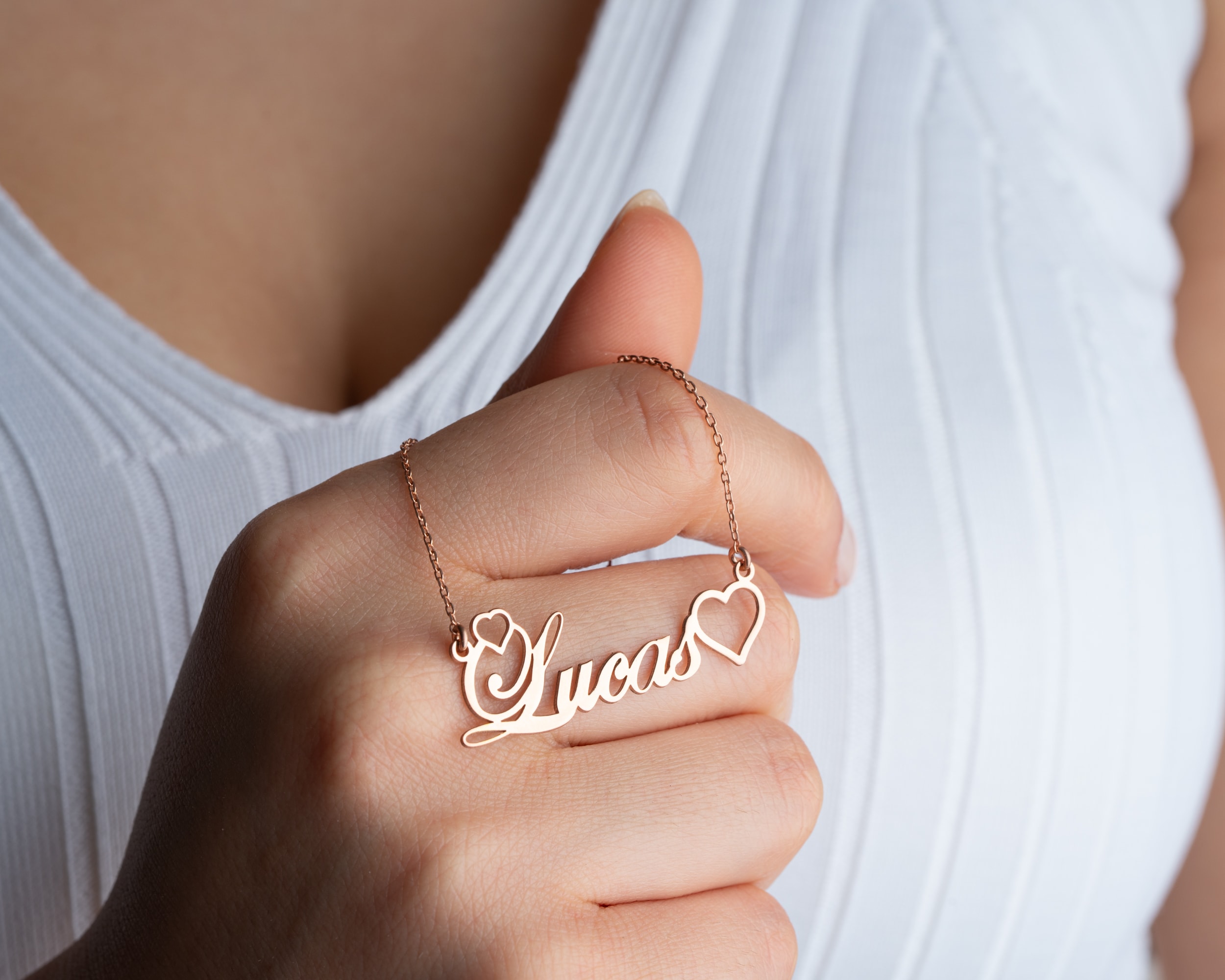 Kişiye Özel Çift Kalpli İsim Kolye – Sevgililere Özel El Yapımı Tasarım