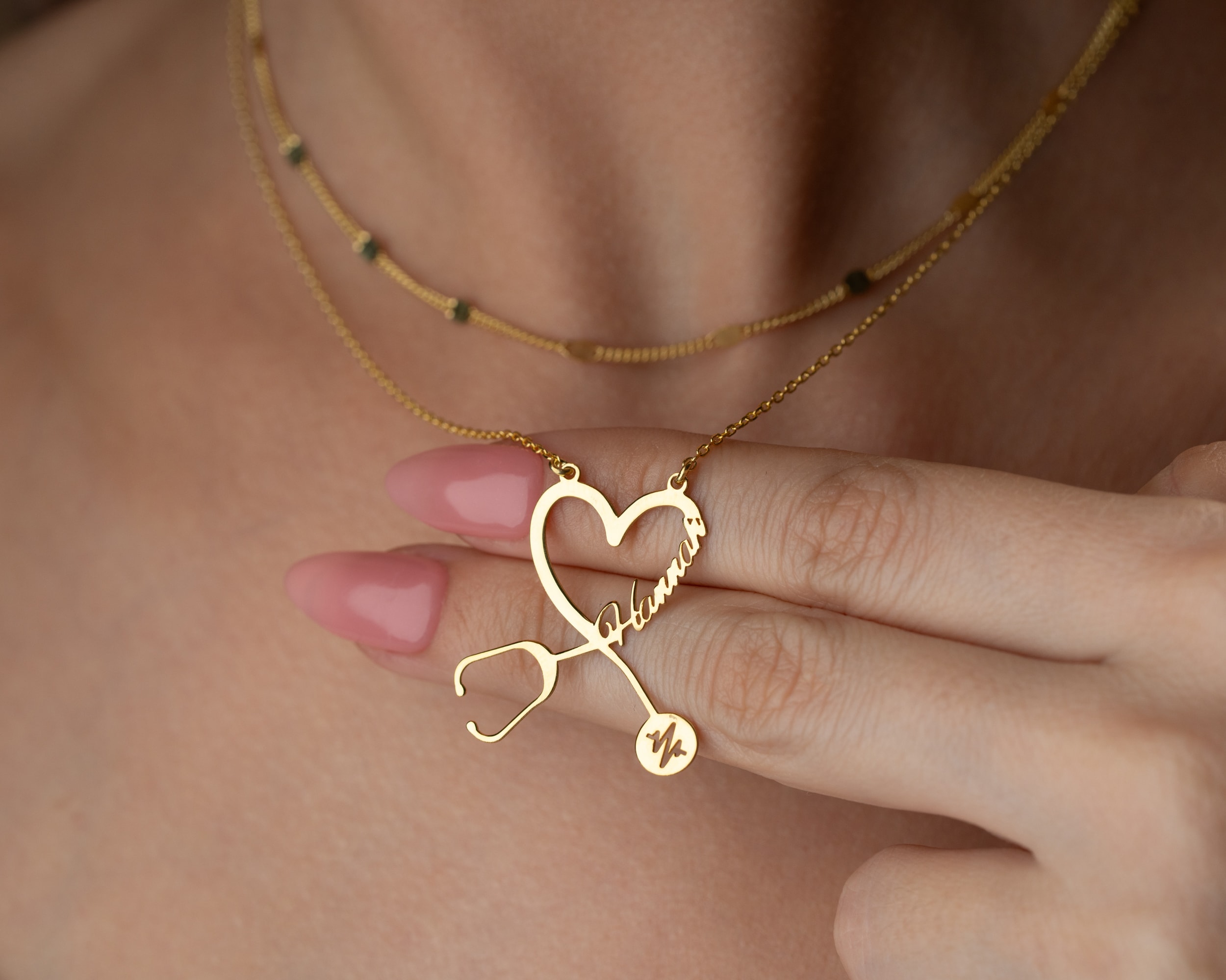 İsimli Steteskop Kolye – Doktor & Hemşirelere Özel 925 Gümüş Hediye