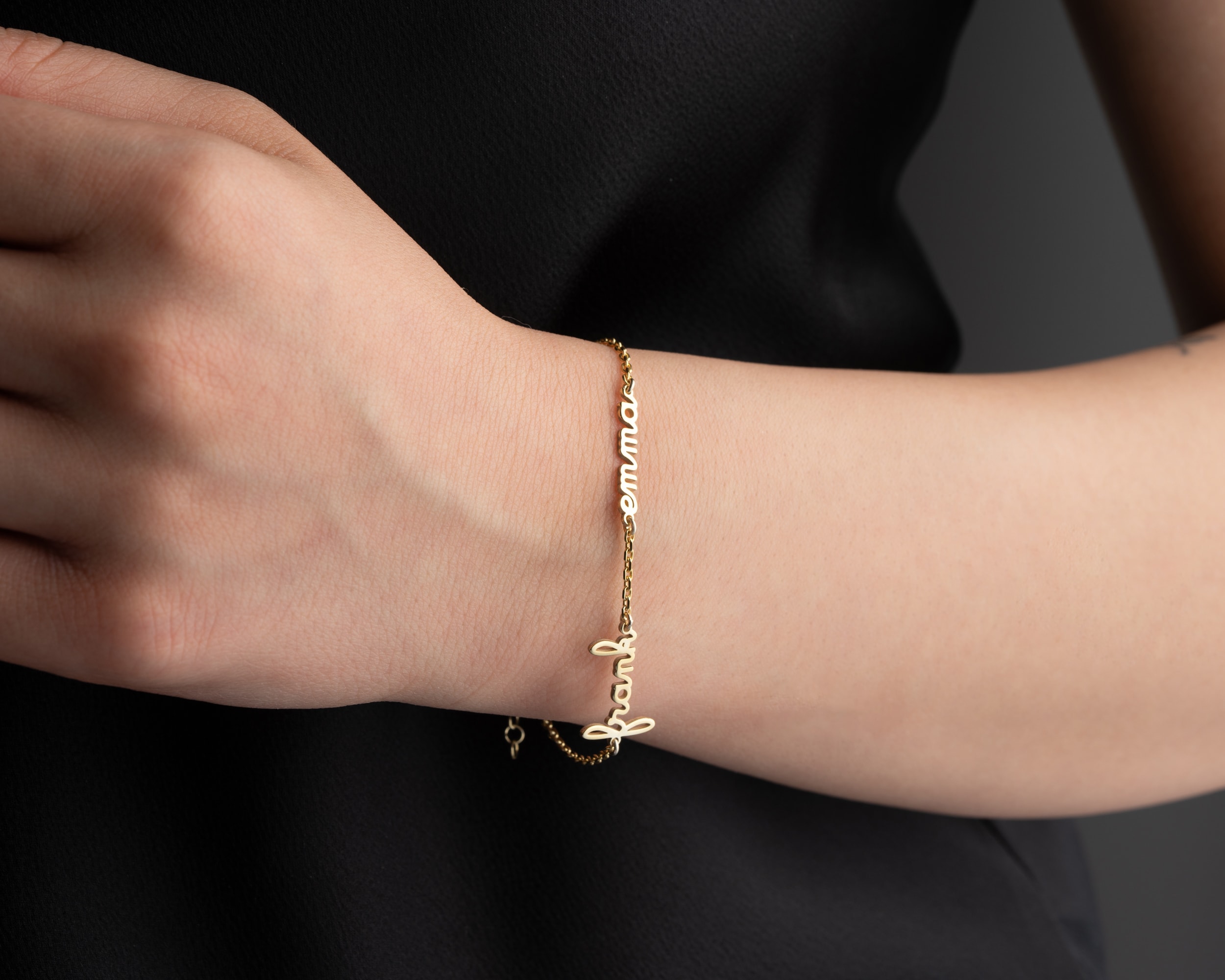 İsim Yazılı Bileklik - Tek veya Çift İsim Seçenekli - Çoklu İsimli Bileklik – Aile, Sevgili ve Arkadaş İsimleriyle Kişisel Takı