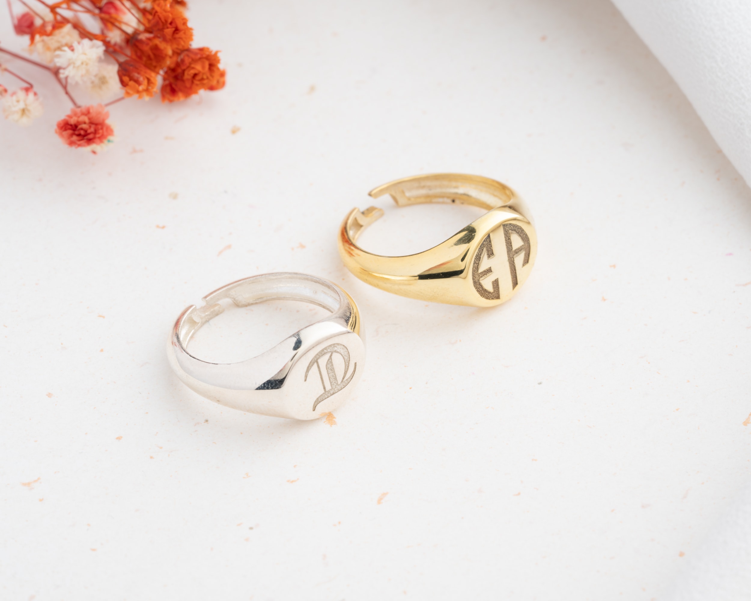 Ayarlanabilir Harf Yüzük – Kişiye Özel Zarif Takı 