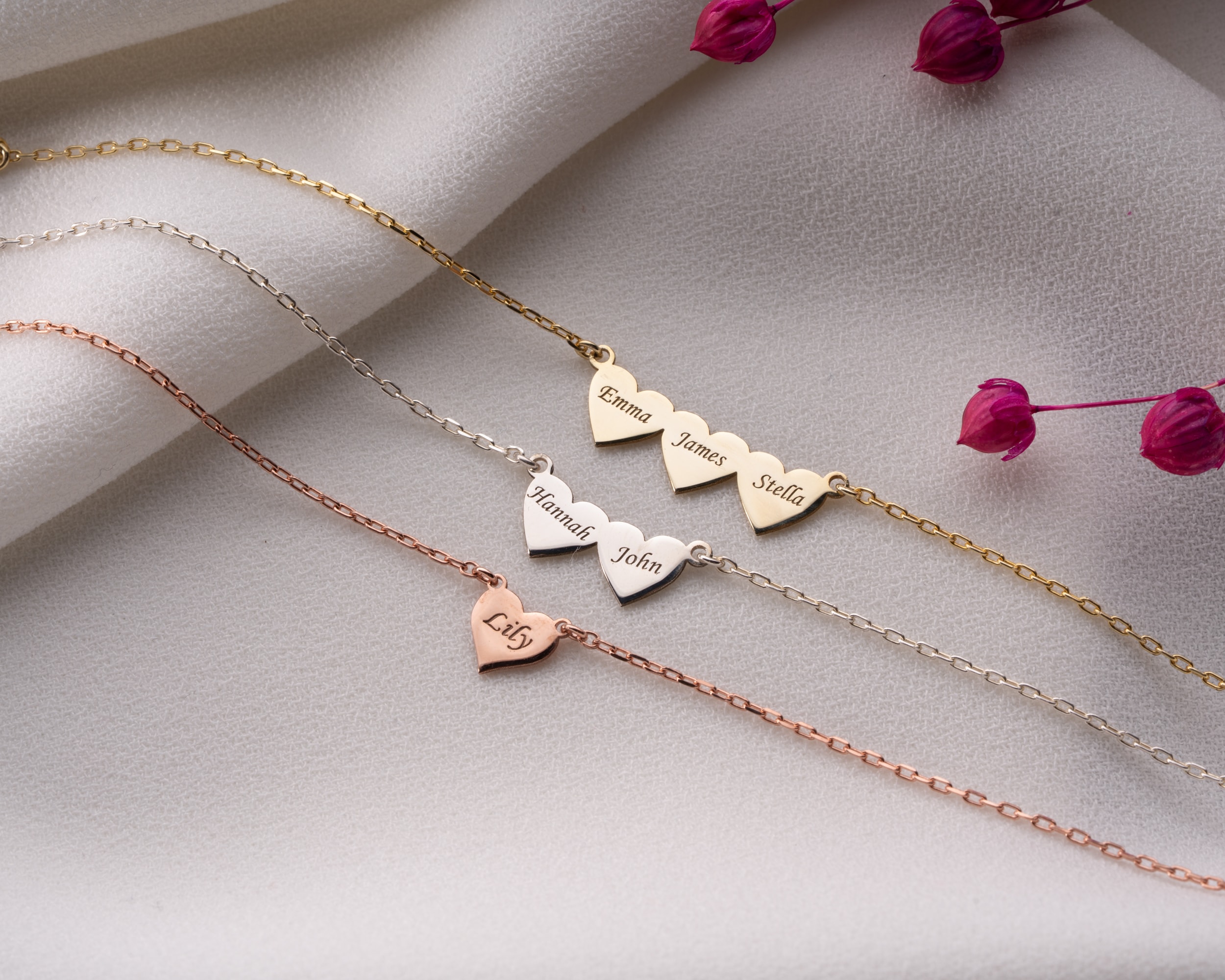 İsim Yazılı Kalp Bileklik – Minimal ve Şık Tasarım | Sevdiklerinize Özel Hediye