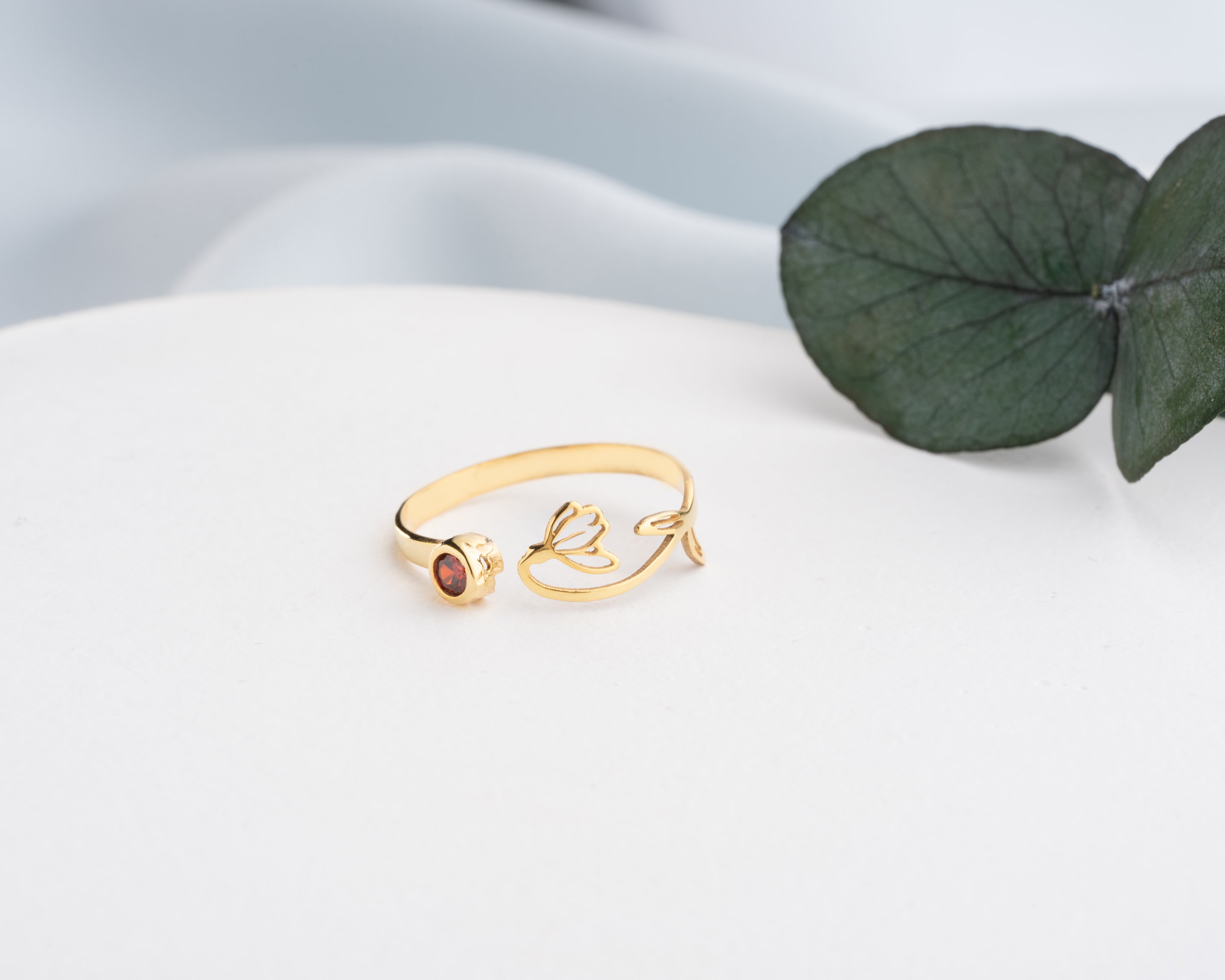 Ayarlanabilir Doğum Çiçeği Doğum Taşlı Yüzük 925 Ayar Gümüş – Kadın Takısı