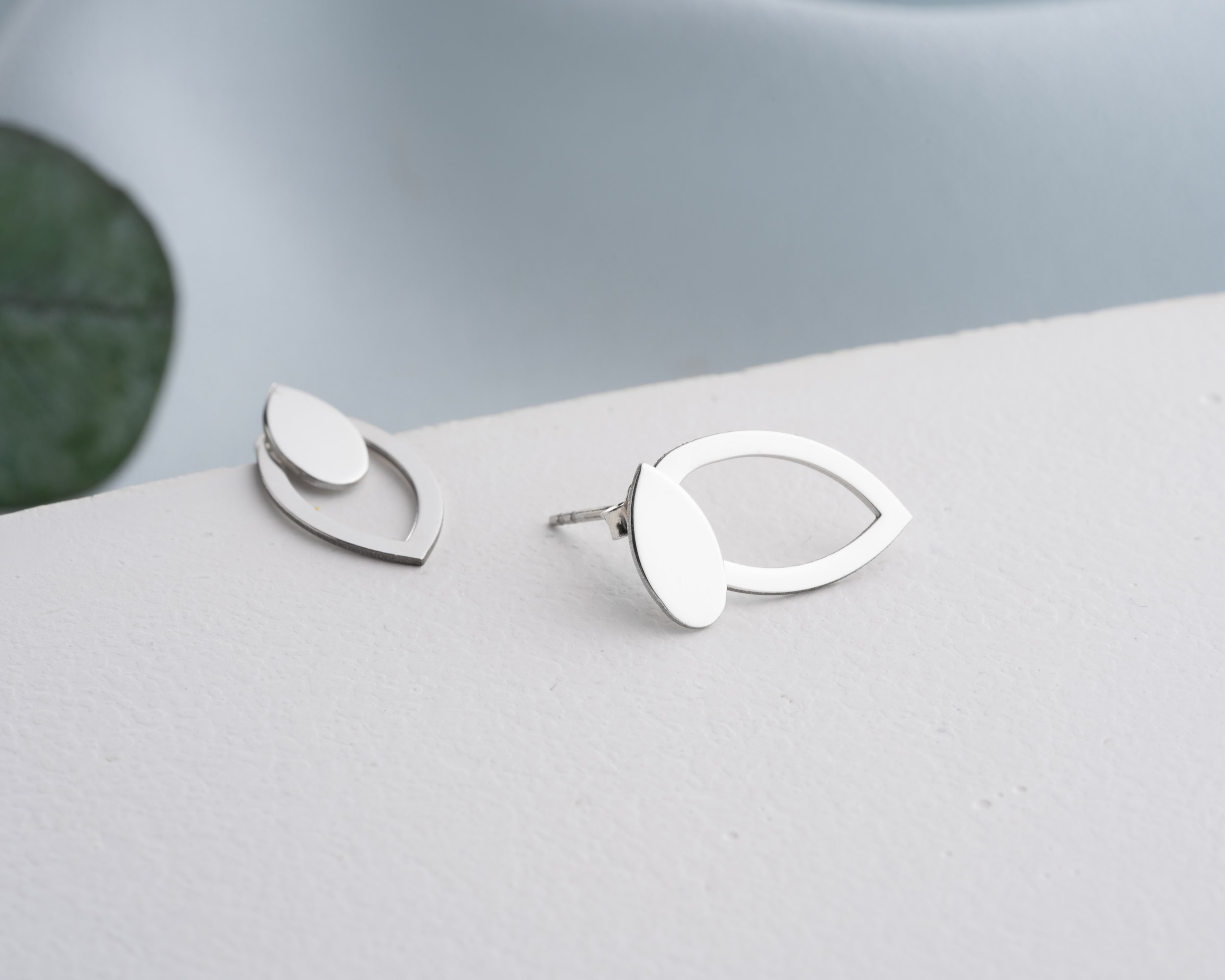 Çivili Çift Katlı Damla Küpe 925 Ayar Gümüş – Günlük ve Özel Kombin Kadın Küpesi