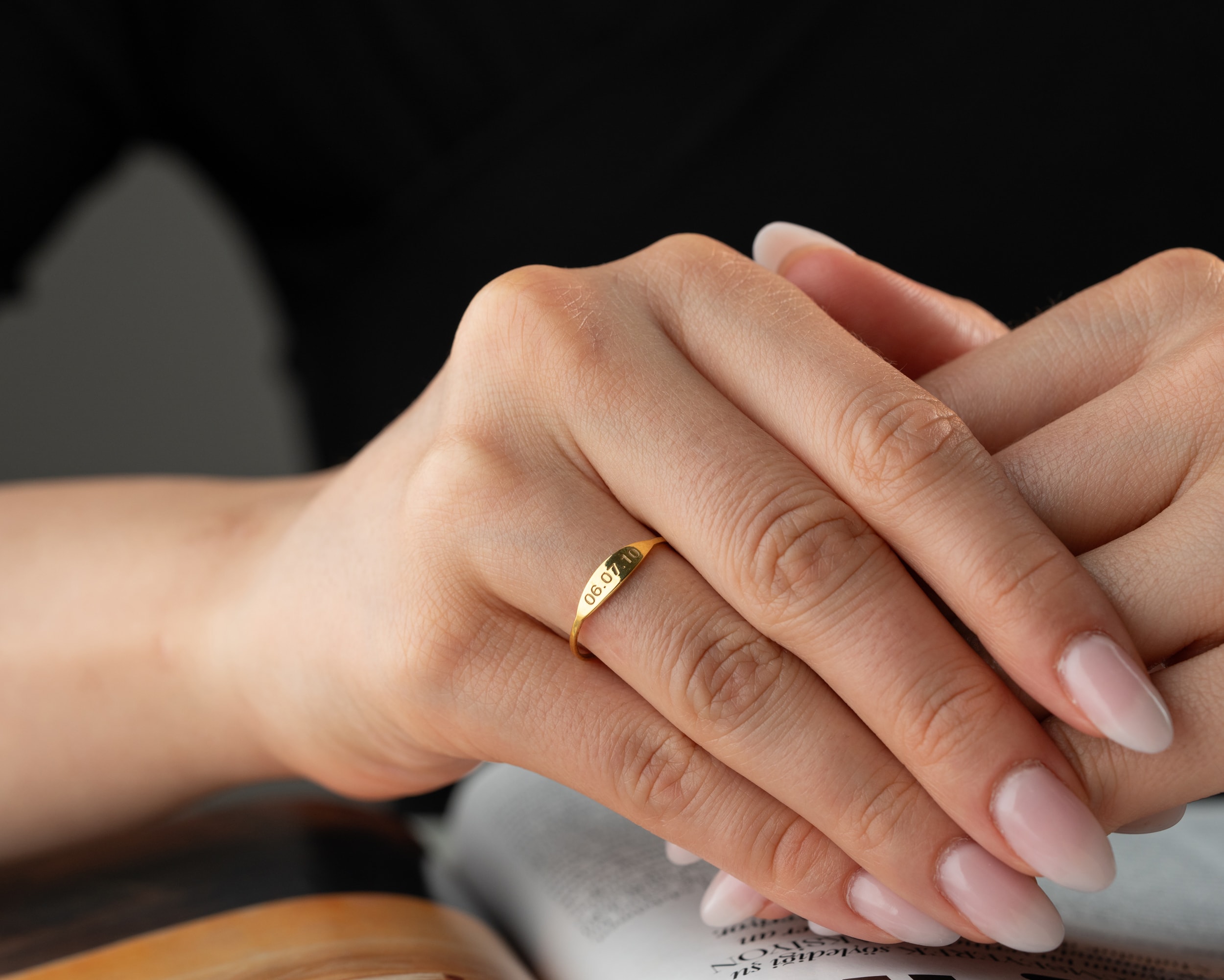 Kişiselleştirilmiş İnce Yüzük – Minimal ve Zarif Tasarım | Gold, Rose, Gümüş