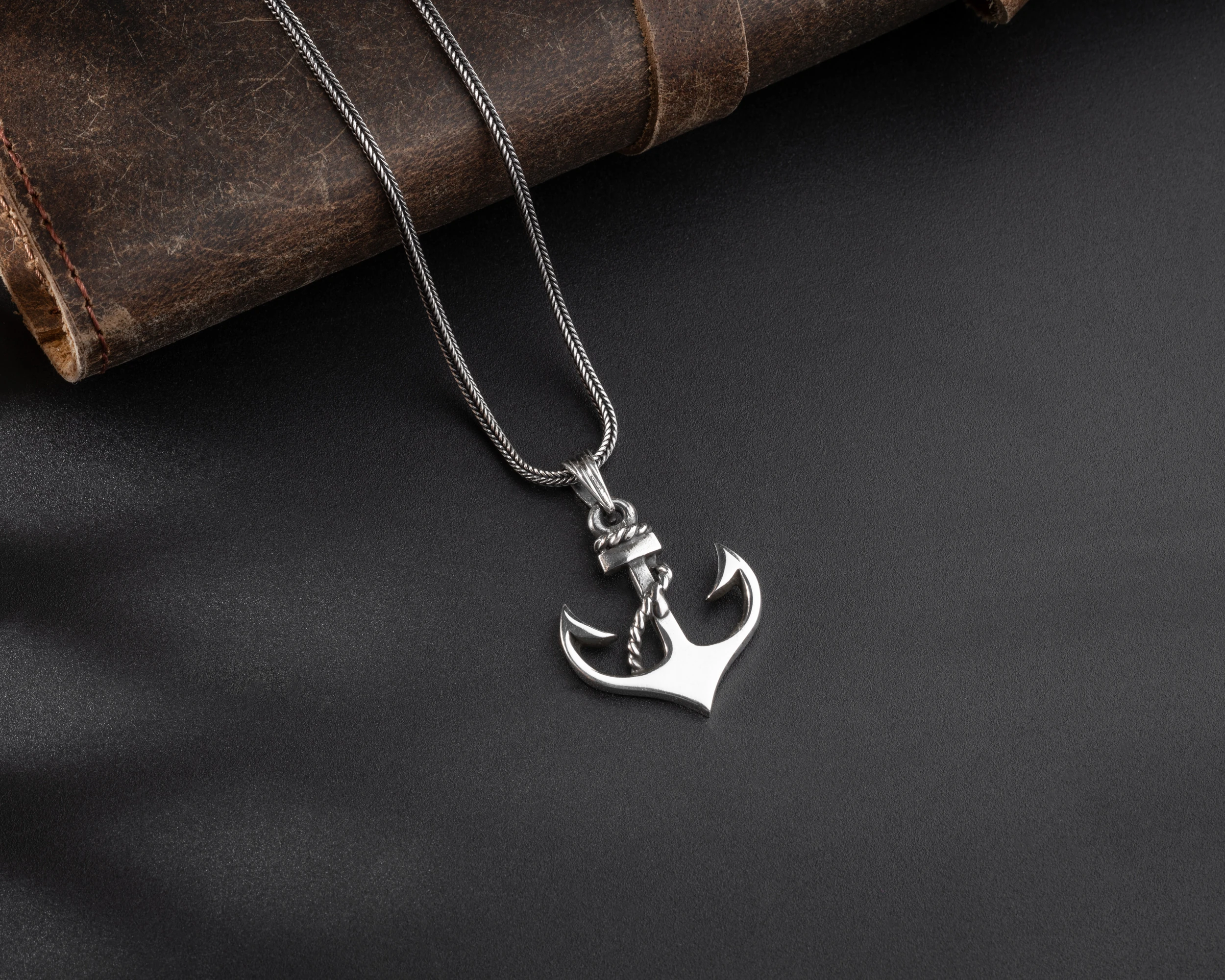 Çapa Erkek Kolye | Tilki Kuyruğu Zincirli Denizci Ruhlu Tasarım