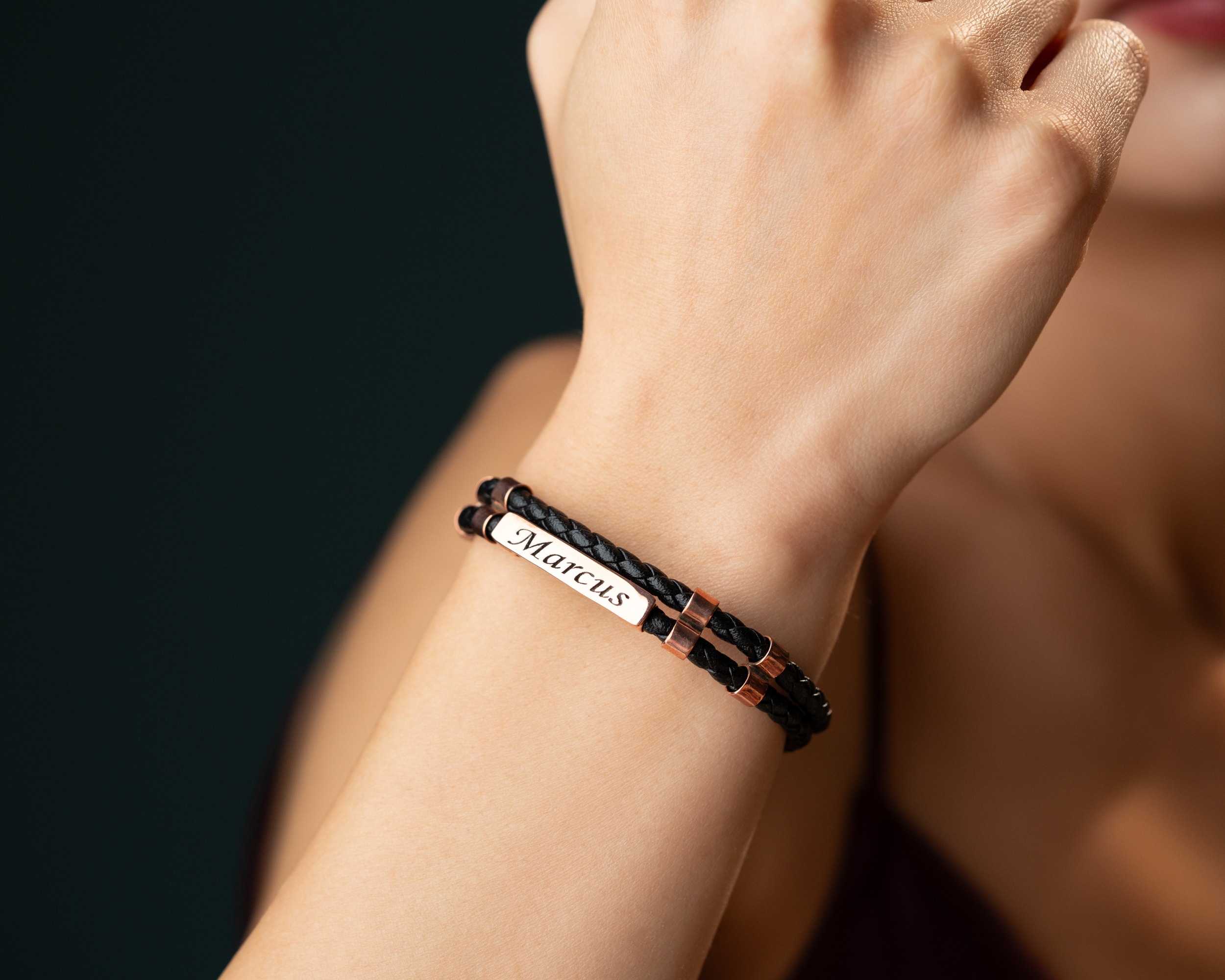 Deri Bileklik – İsimli, Kişiye Özel Unisex Tasarım