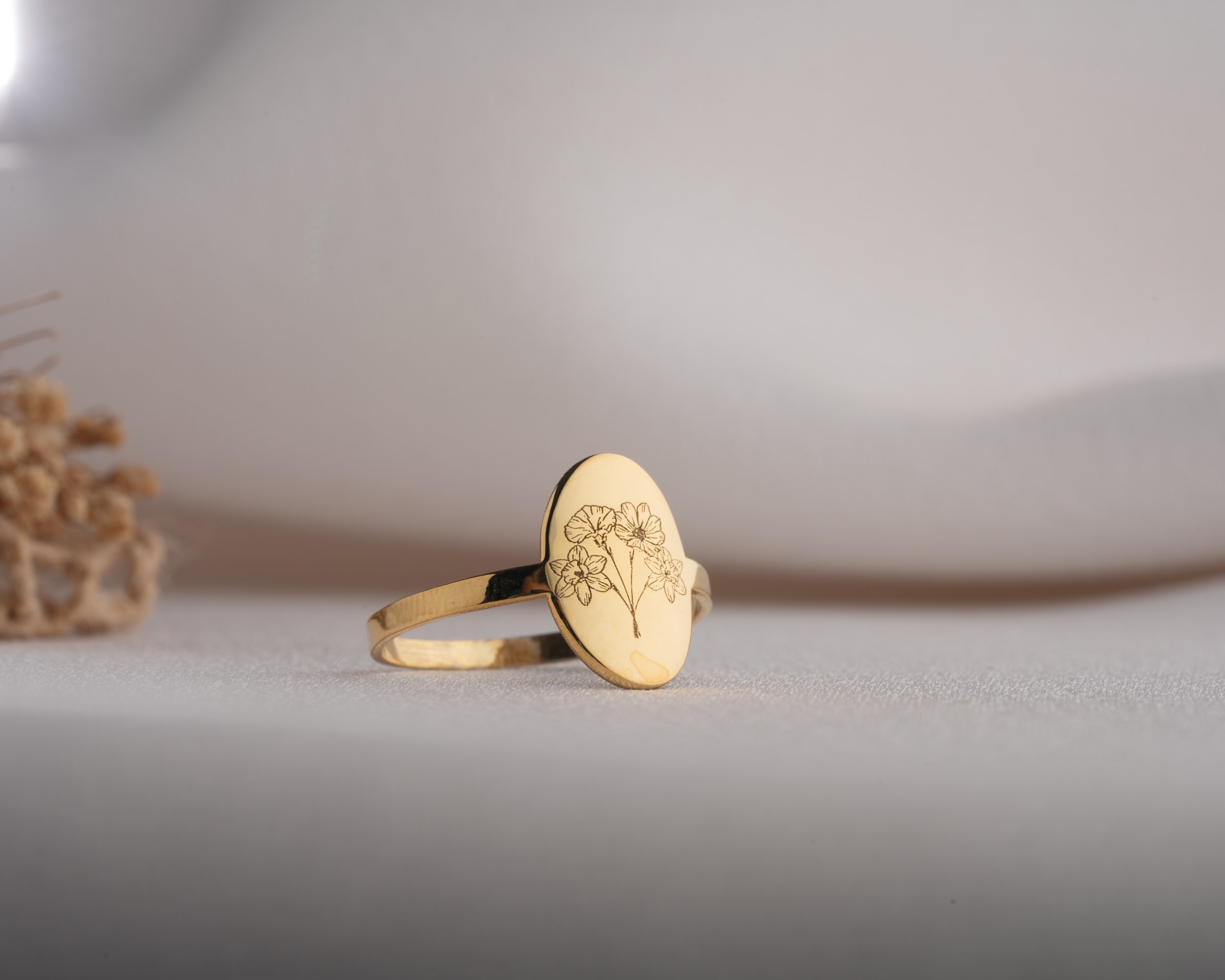 Doğum Çiçekli Aile Yüzüğü - Kişiye Özel 925 Ayar Gümüş Aile Bağı Yüzüğü | AG Gold Silver