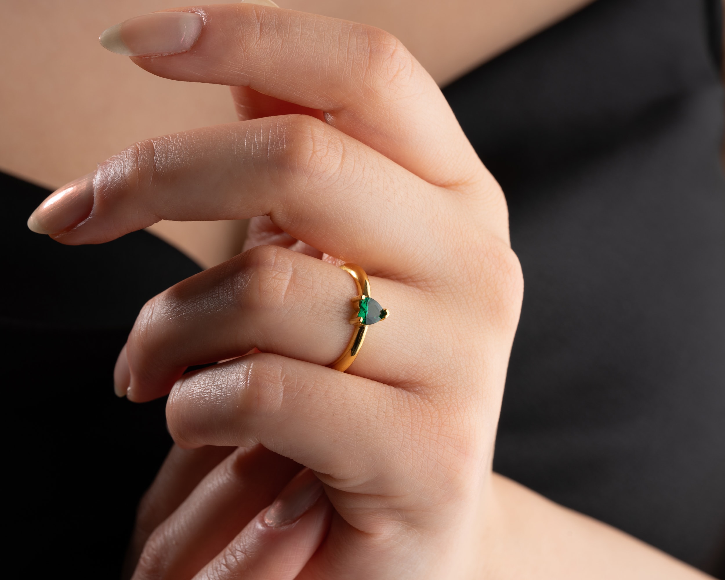 Ayarlanabilir Kalpli Doğum Taşlı Yüzük 925 Ayar Gümüş – Kişiselleştirilebilir Romantik Takı