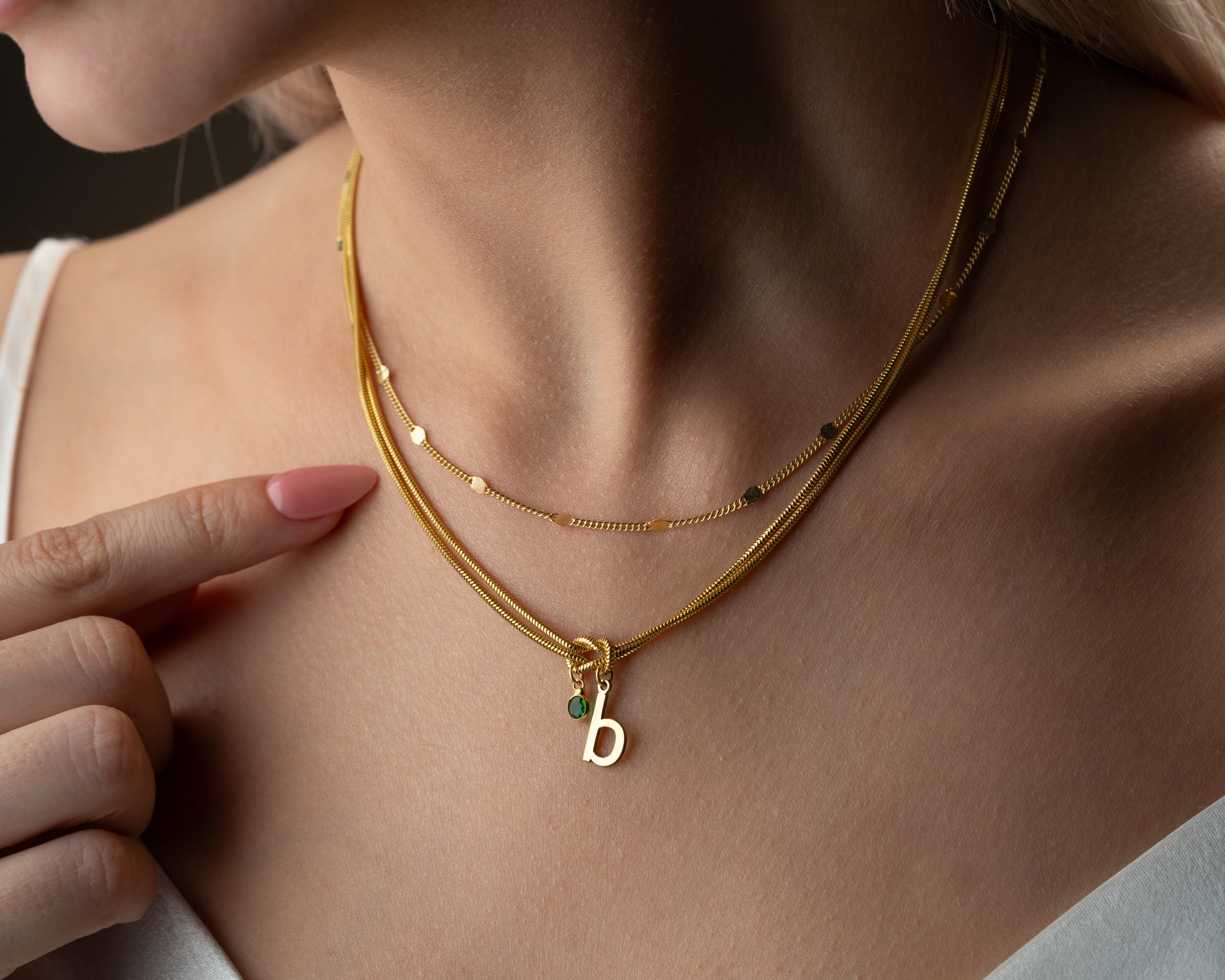 Aşk Düğümü Kolye – Harfli veya Doğum Taşlı Kişisel Tasarım