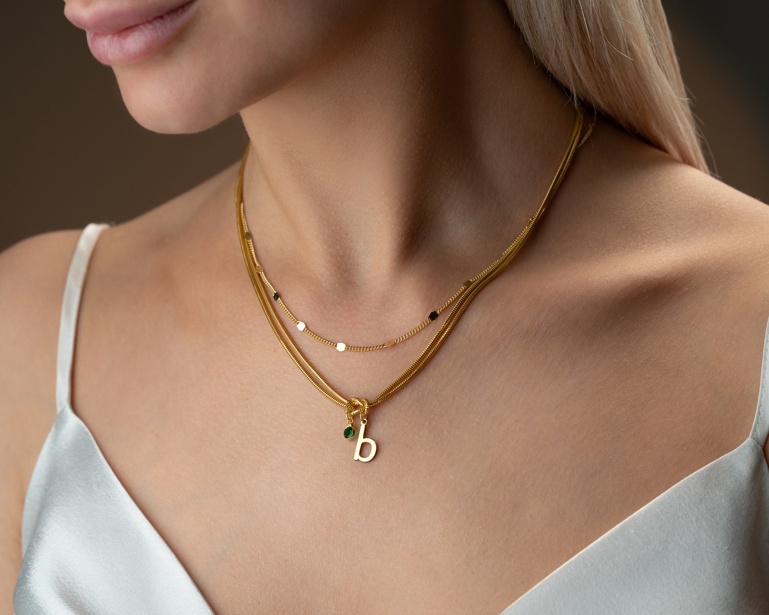 Aşk Düğümü Kolye – Harfli veya Doğum Taşlı Kişisel Tasarım