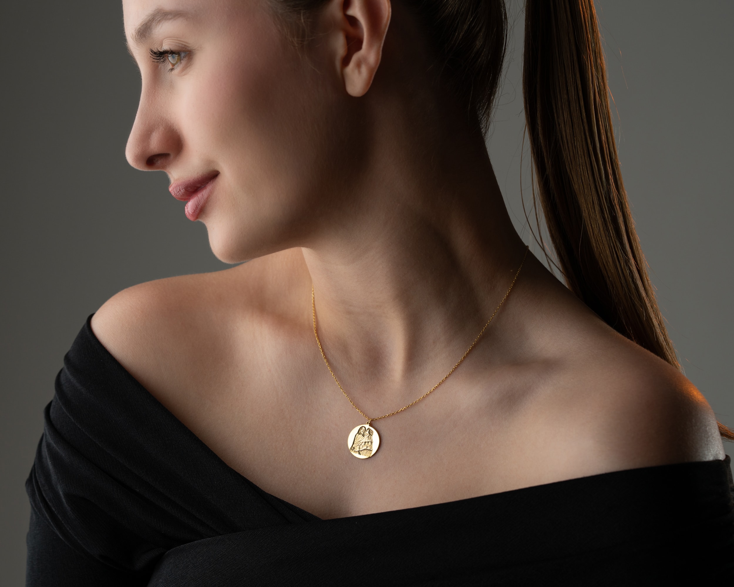 Kişiselleştirilebilir Resim Disk Kolye – Fotoğrafınızı Taşıyan Özel Takı | Gold, Rose, Gümüş