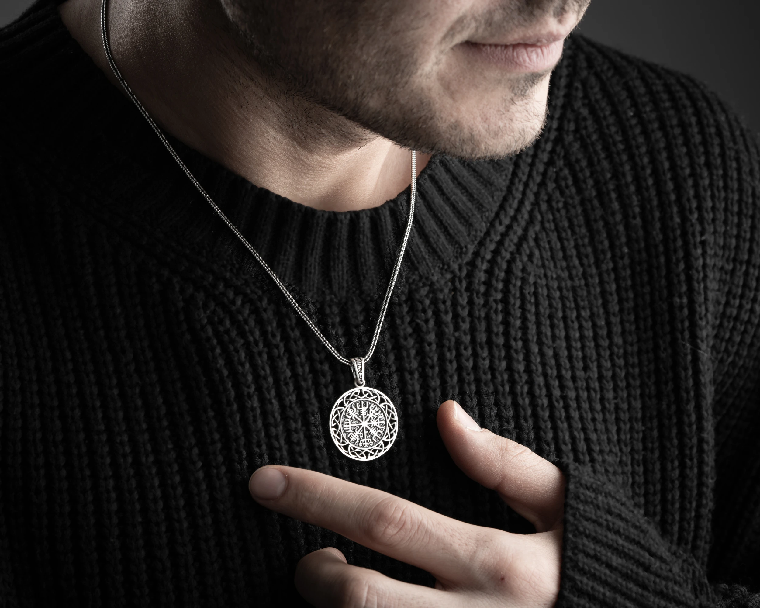 Viking Erkek Kolye | Tilki Kuyruğu Zincirli Mitolojik ve Güçlü Tasarım