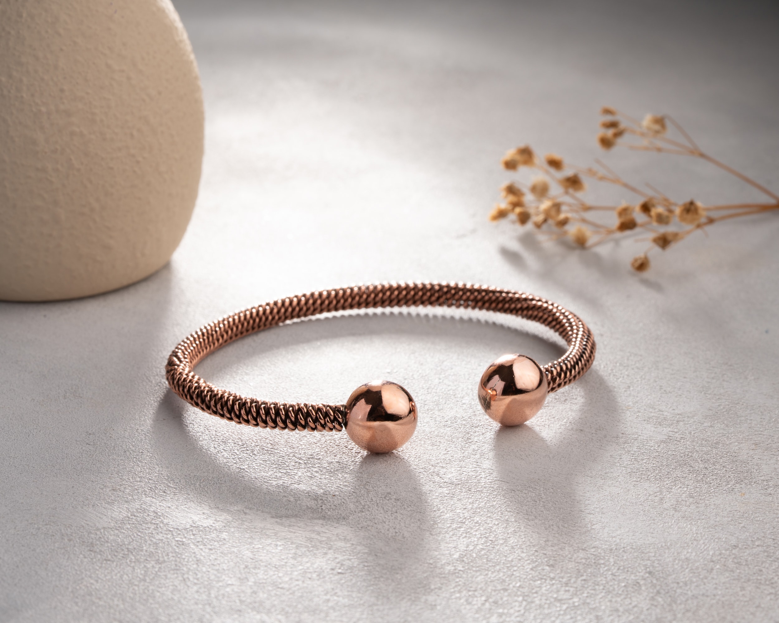 El Yapımı %100 Saf Bakır Bileklik | Minimalist El İşçiliği Ayarlanabilir Model