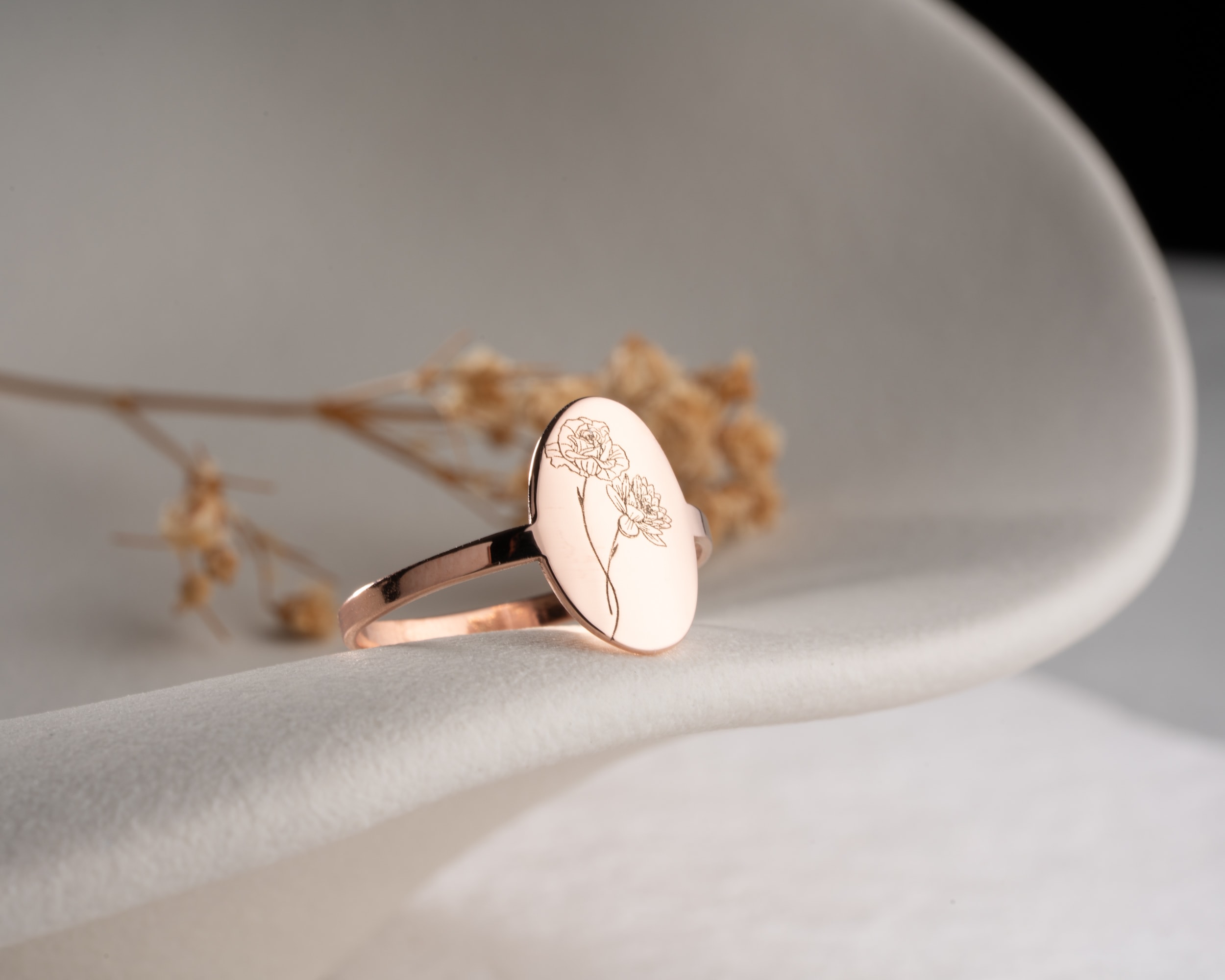 Doğum Çiçekli Aile Yüzüğü - Kişiye Özel 925 Ayar Gümüş Aile Bağı Yüzüğü | AG Gold Silver