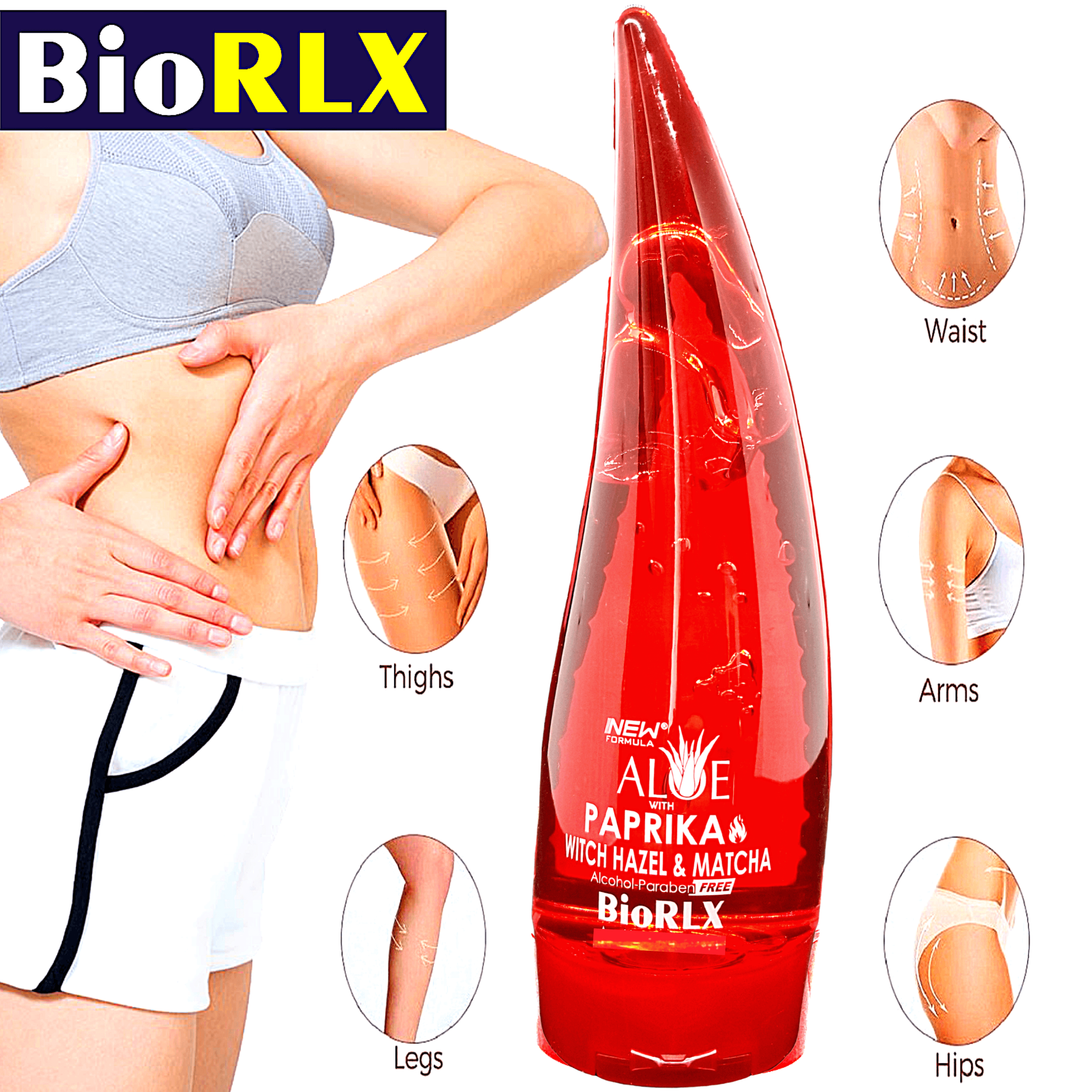 BioRLX Yüz ve Vücut Jeli Paprika Selülit Karşıtı Sıkılaştırıcı Cilt Bakım Jeli (250ml)