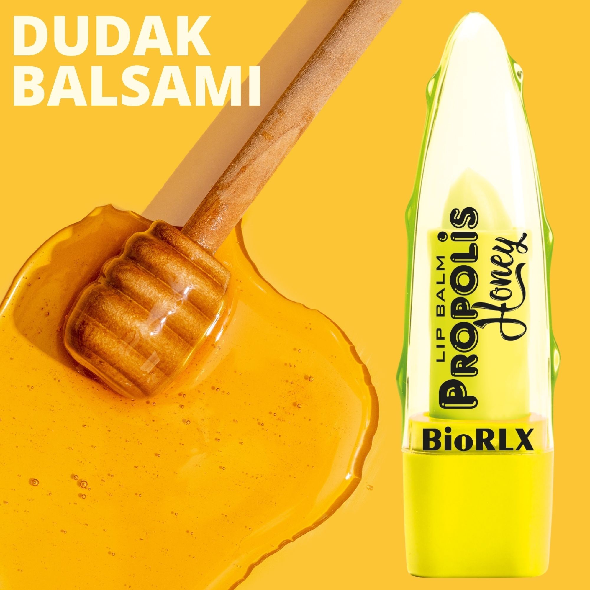 BioRLX Dudak Balmı Propolis Güçlendirici Renksiz Nemlendirici Dudak Bakımı (3,5g)