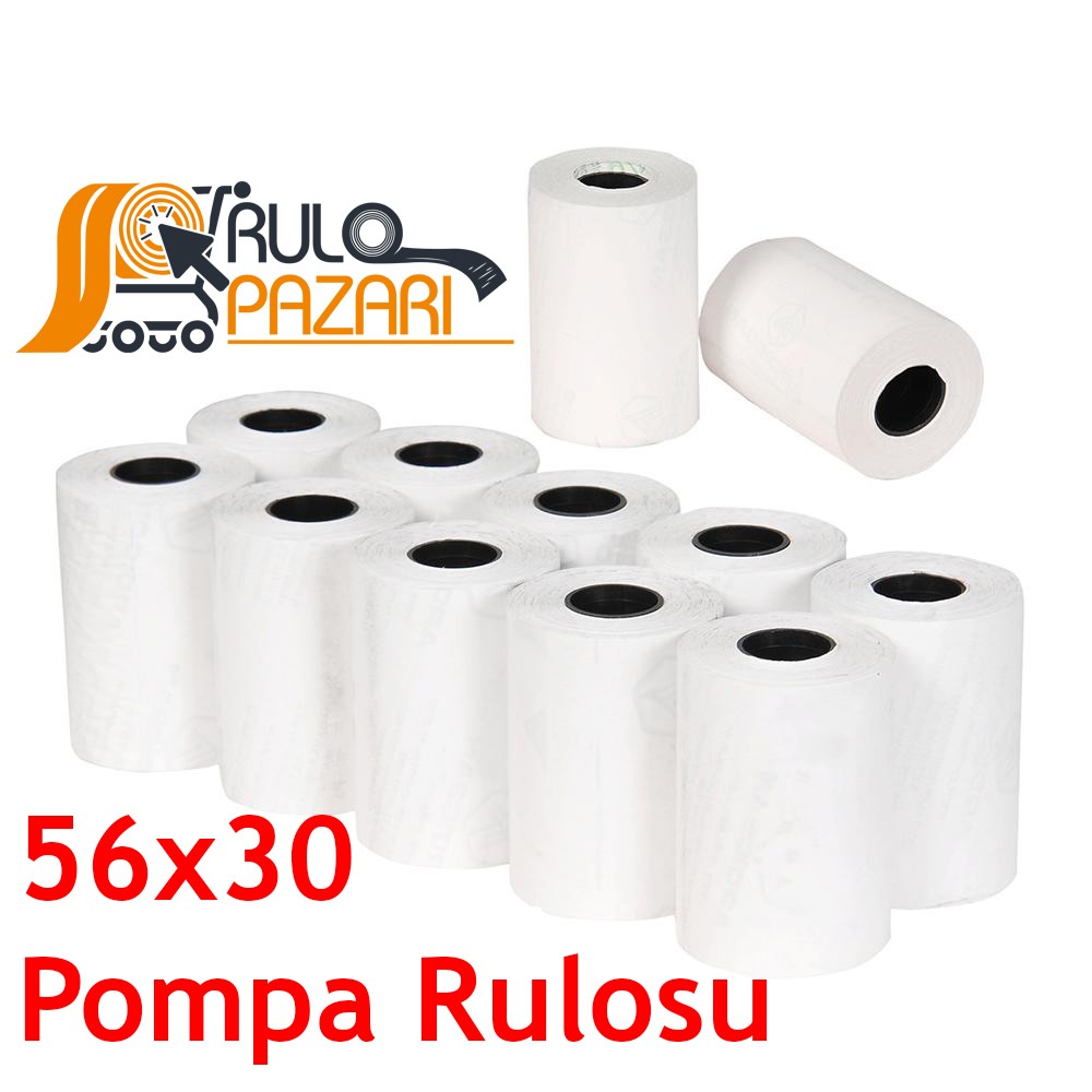 56 mm x 30 metre 10'lu Paket Yazarkasa Pompa Rulosu