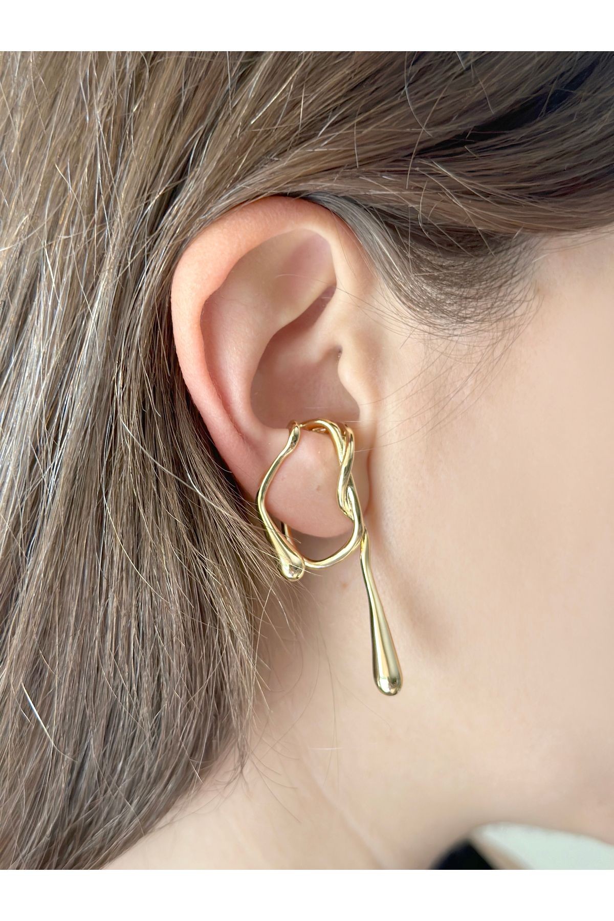 Özel Seri Gold Sarmal Earcuff