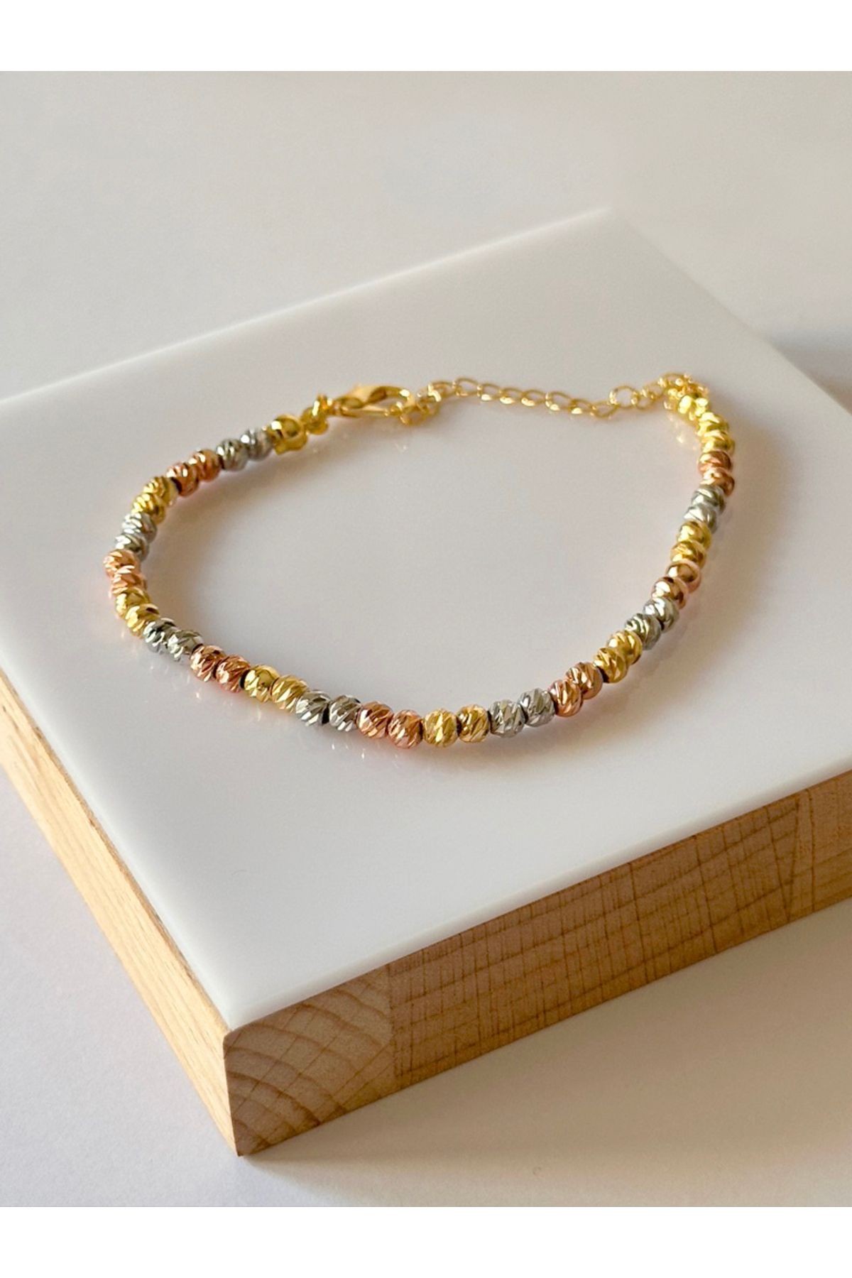 Dorika Gold Silver ve Bronz Detaylı Bileklik