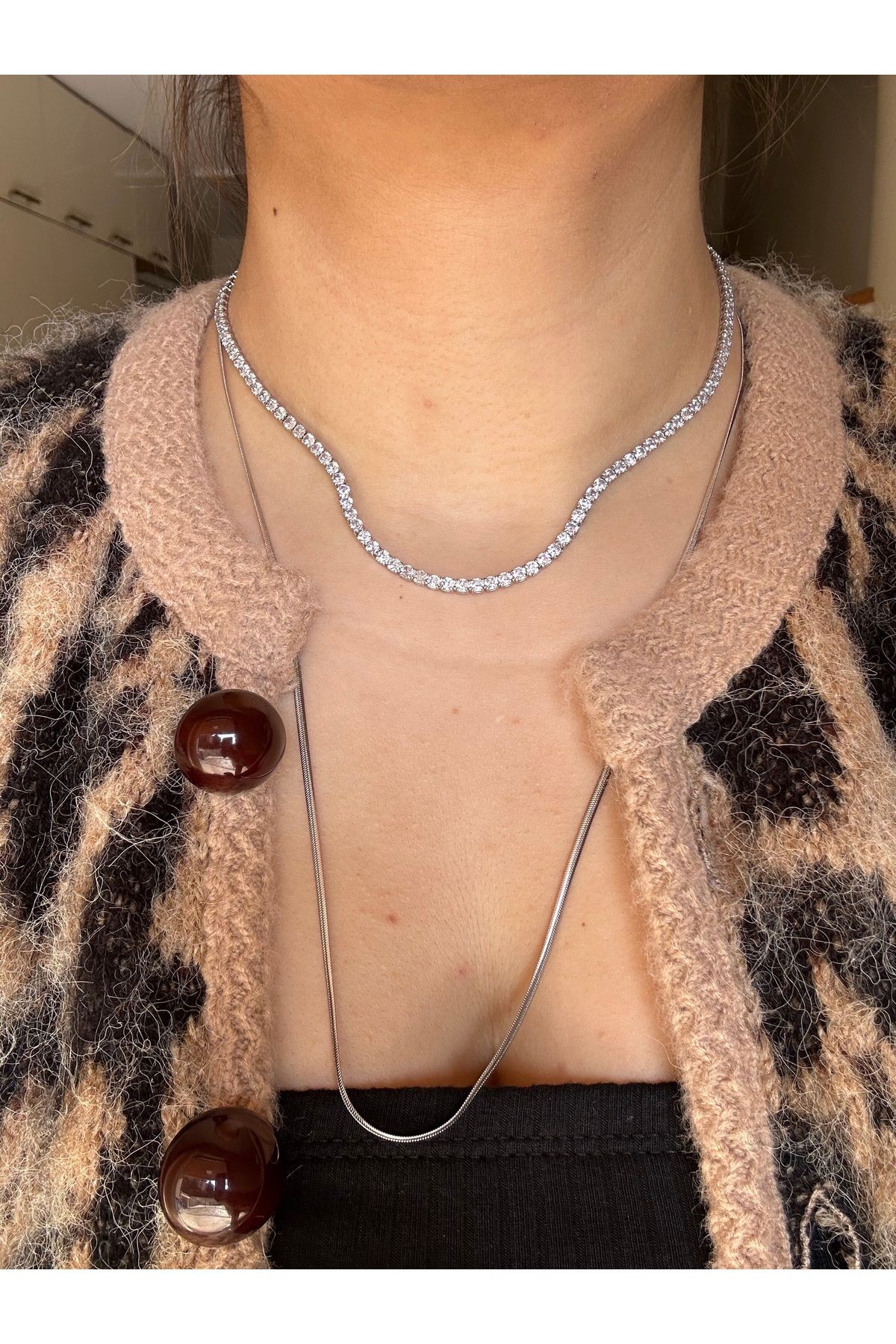 Özel Seri Döküm Model Mini Su Yolu Silver Kolye