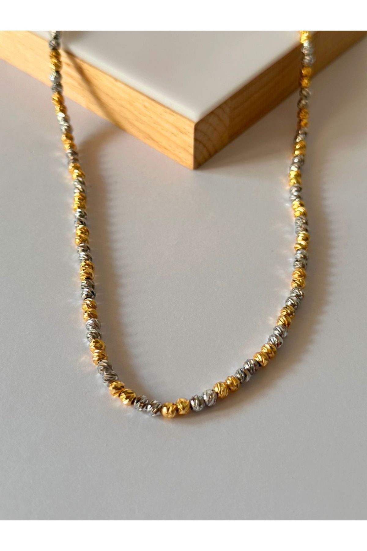 Dorika Gold Ve Silver Detaylı Kolye