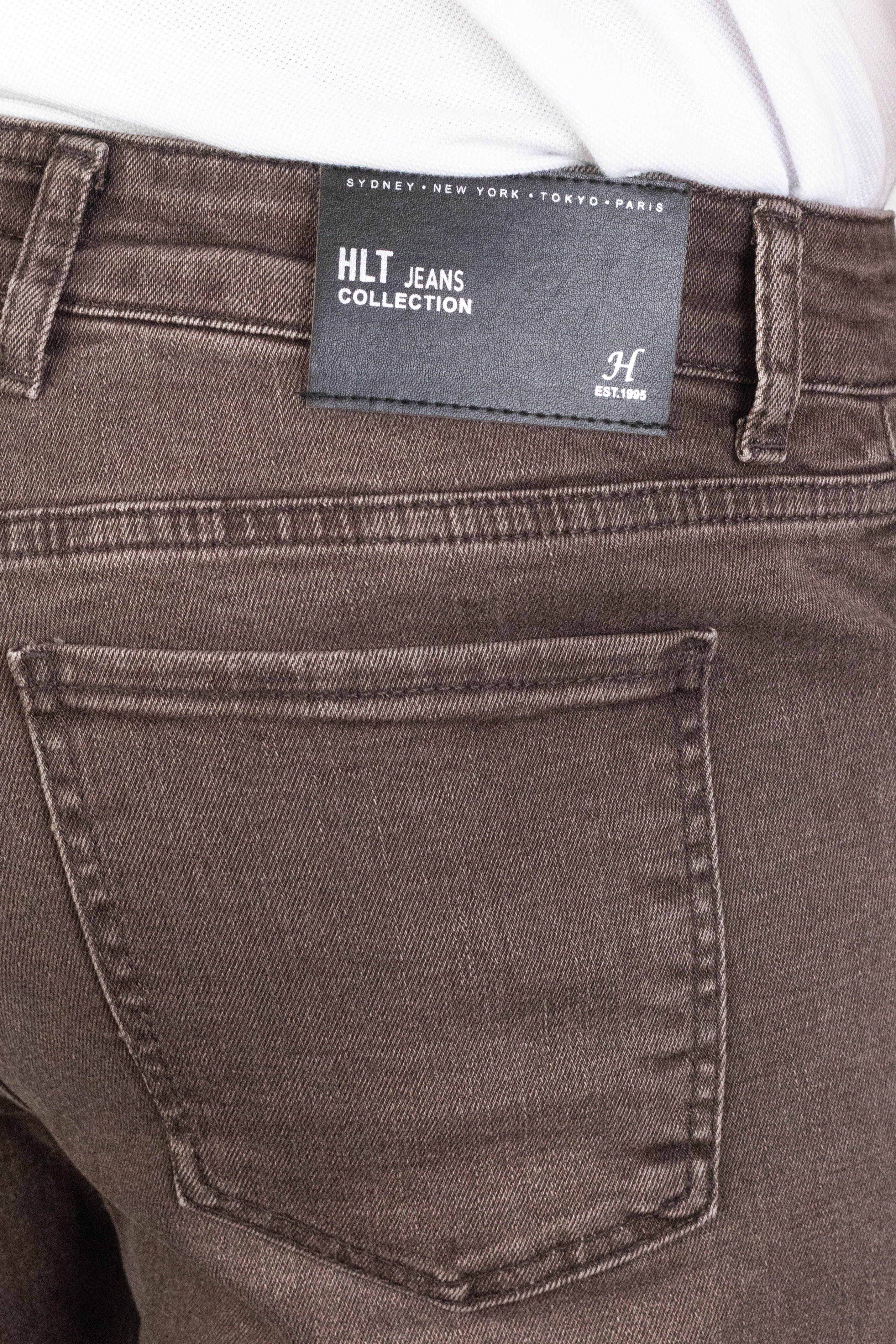 Erkek Kahverengi Regular Fit Rahat Kesim Esnek Likralı Denim Jeans Kot Pantolon HLTHE001979