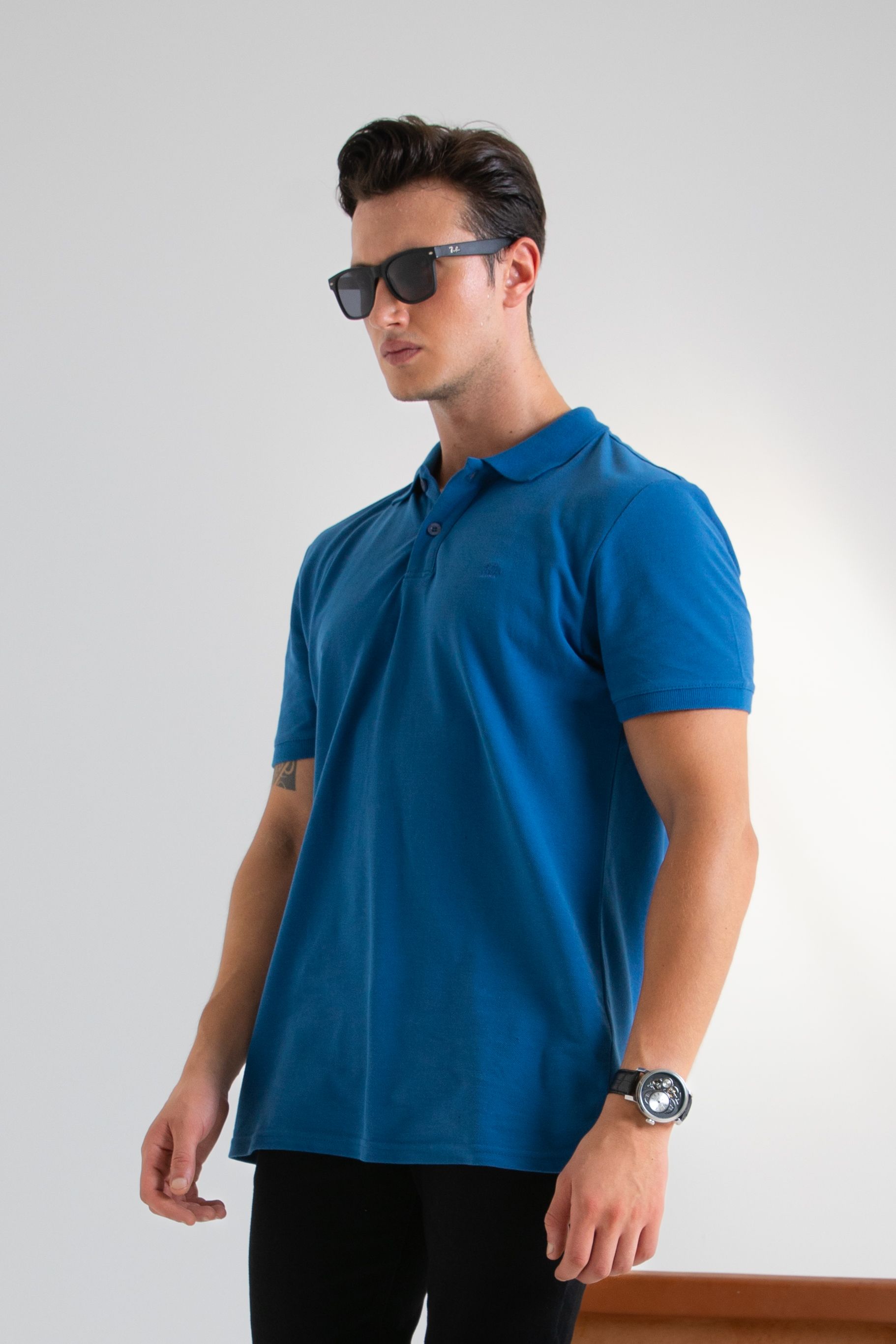 Regular Fit Polo Yaka  HLTHE012001 - İndigo