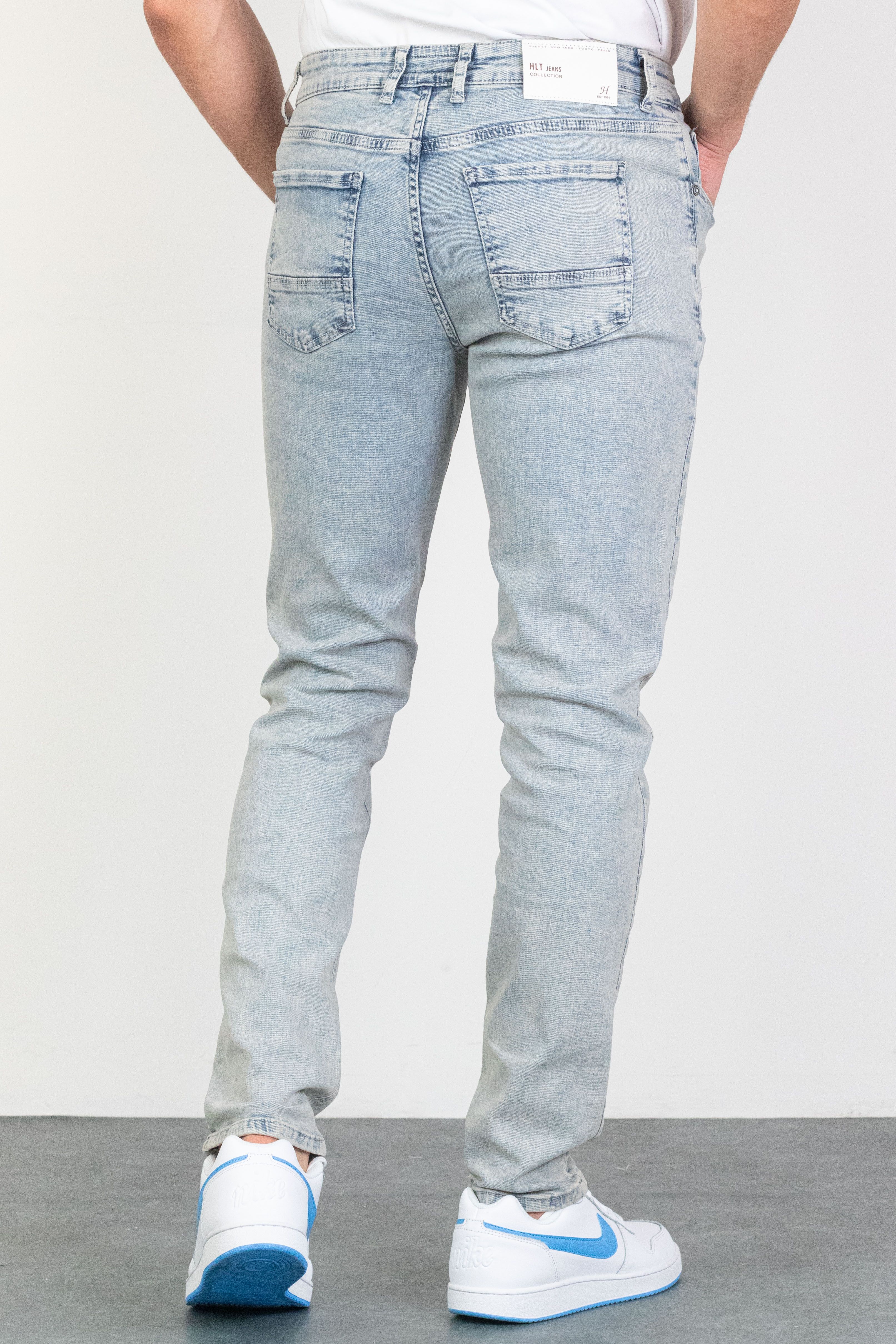 Buz Mavi Kar Yıkama Likralı Slim Fit Jean HLTHE001945