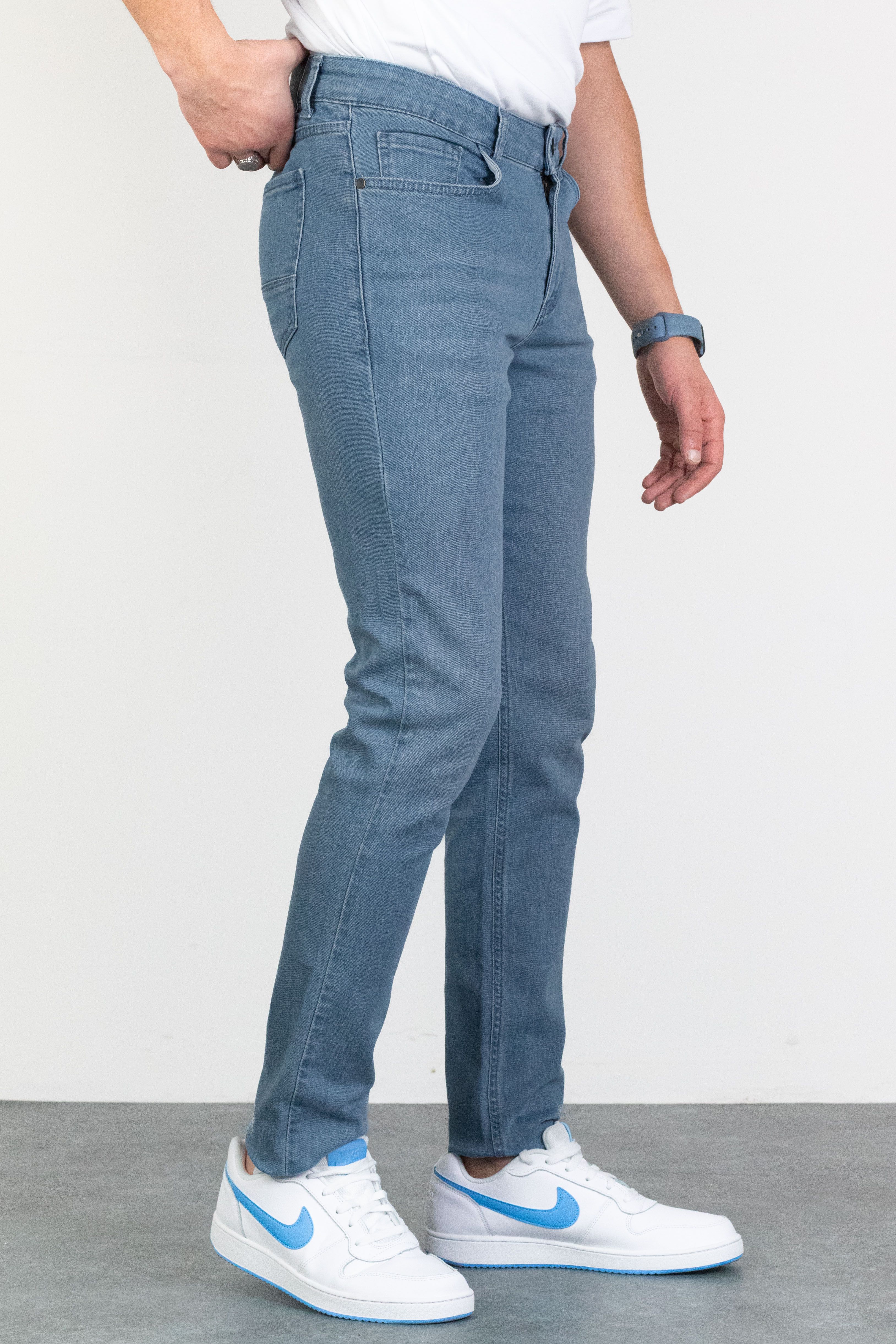 Mavi Slim Fit Taşlamalı Jean HLTHE001941