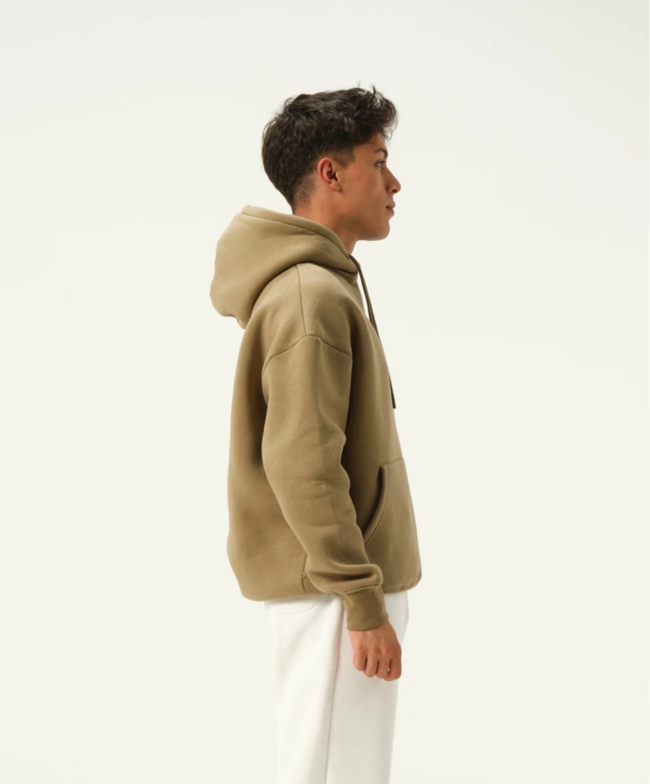 Basic Oversize Hoodie - Açık Kahverengi