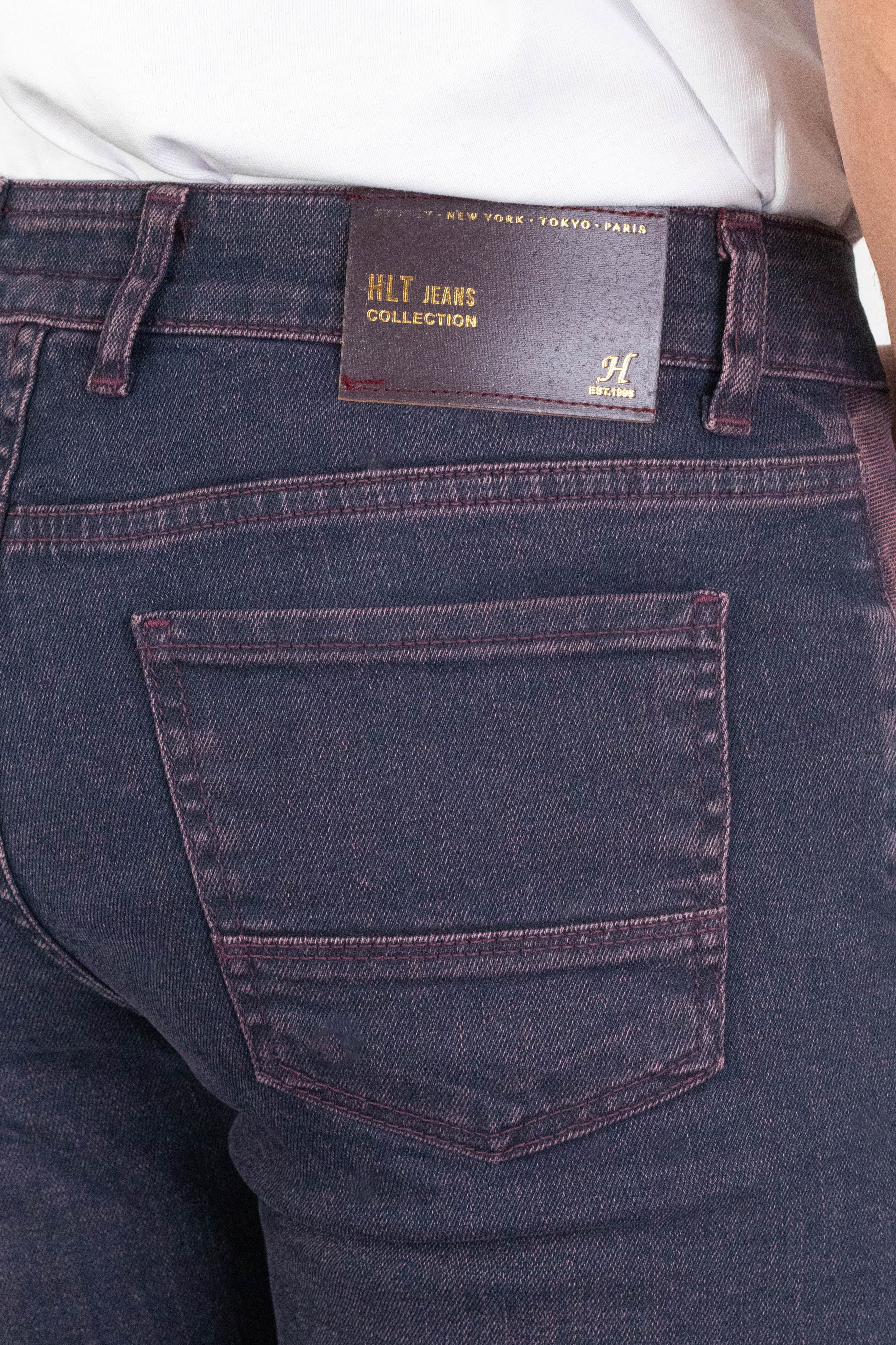 Erkek Açık Bordo Slim Fit Dar Kesim Esnek Likralı Denim Jeans Kot Pantolon ACIKVALBO