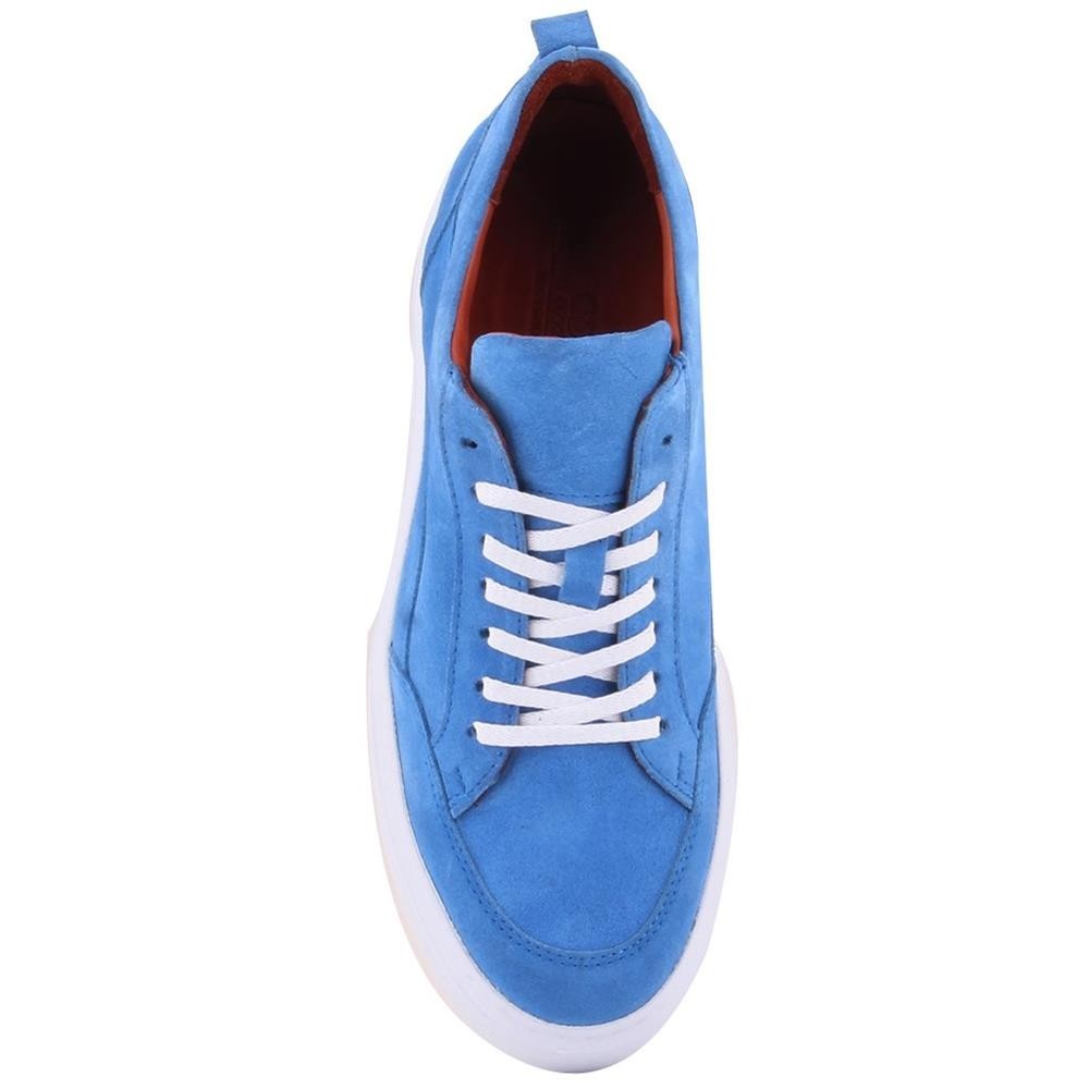 HLT Jeans Erkek Süet Bağcıklı Sneakers Ayakkabı - mavi