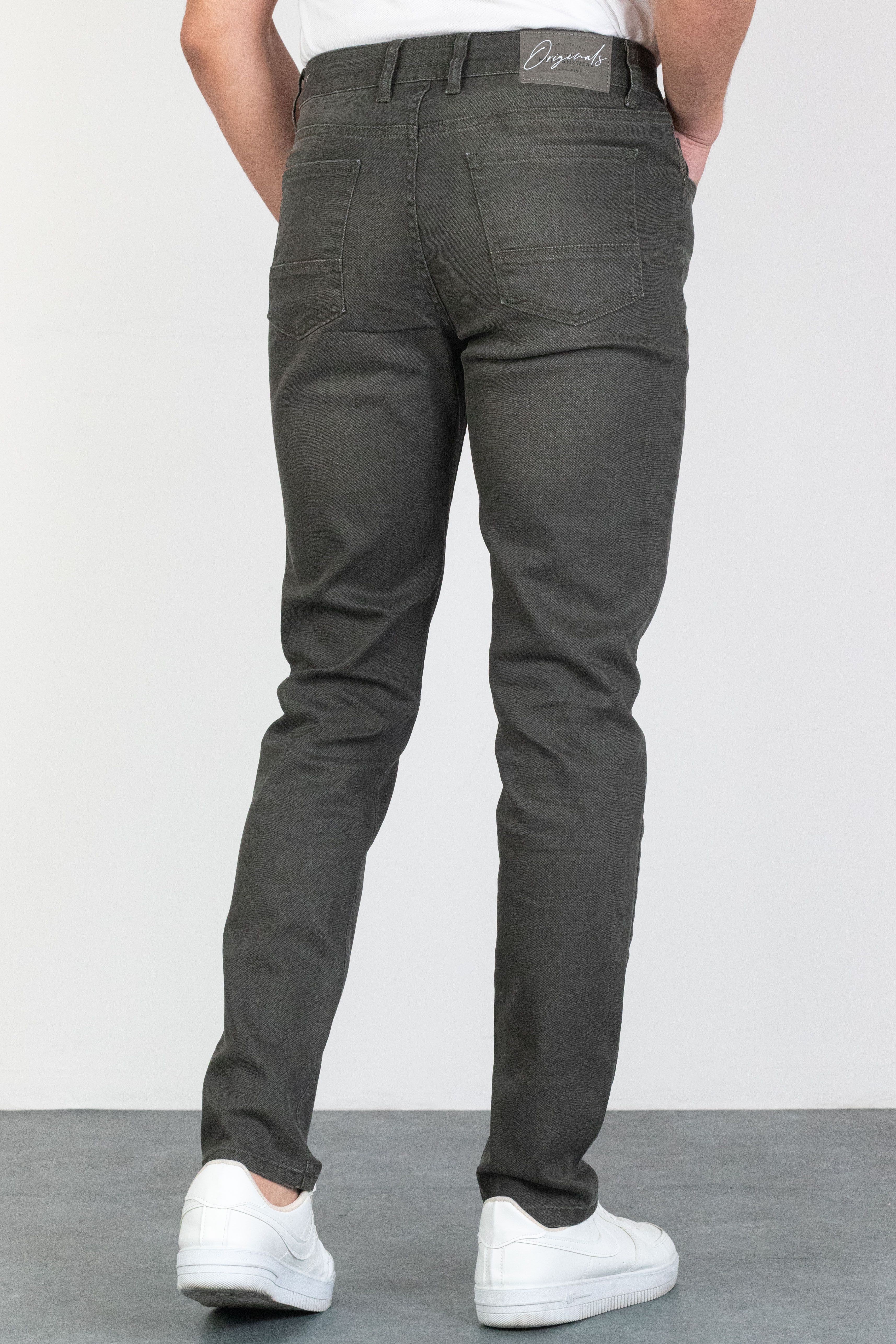 Slim Fit Likralı Jeans - HAKİ