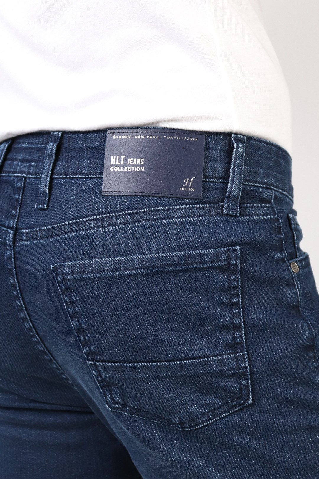 Slim Fit Likralı Jeans - Koyu Mavi