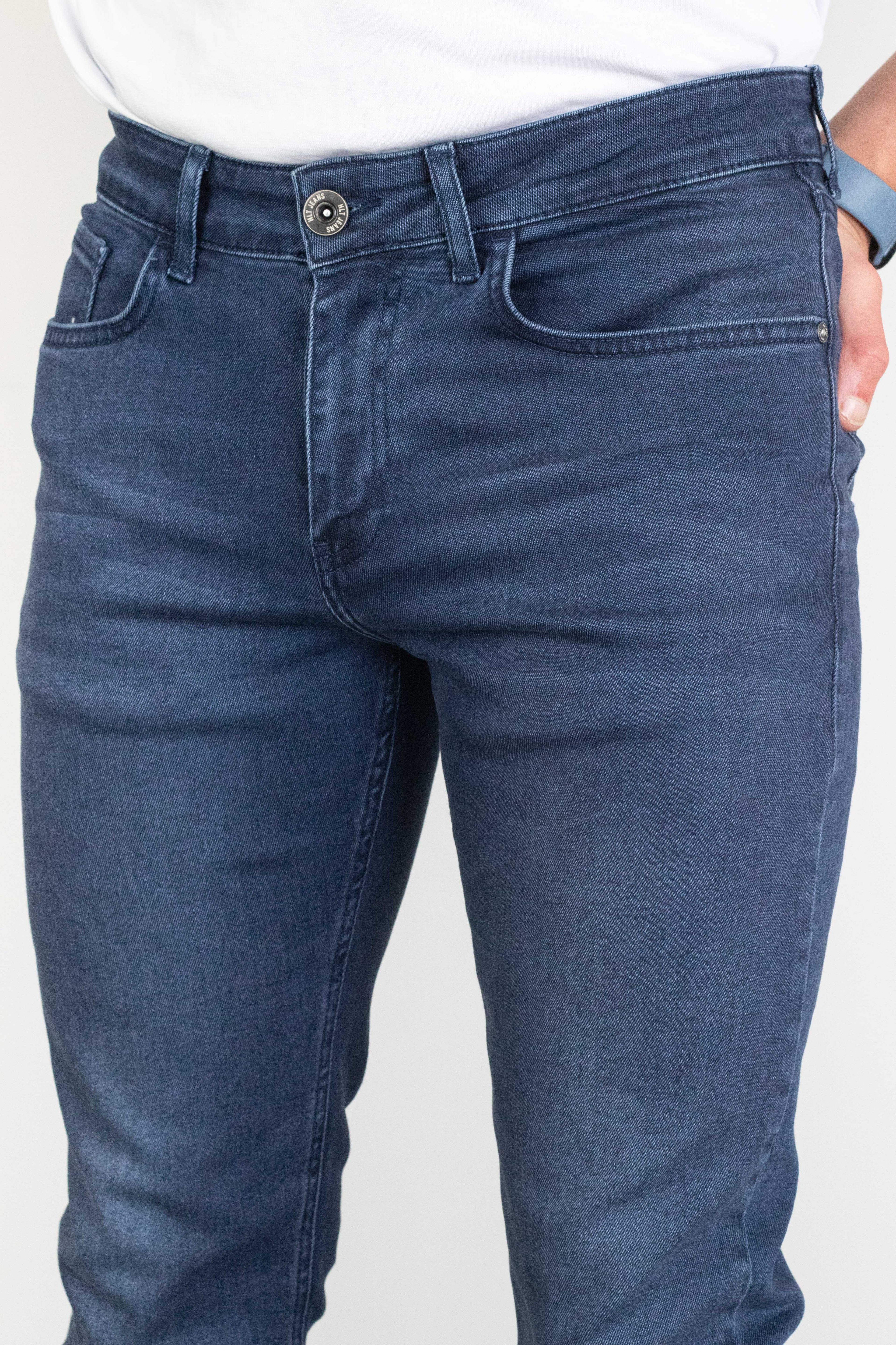 Slim Fit Likralı Jeans - Koyu Mavi