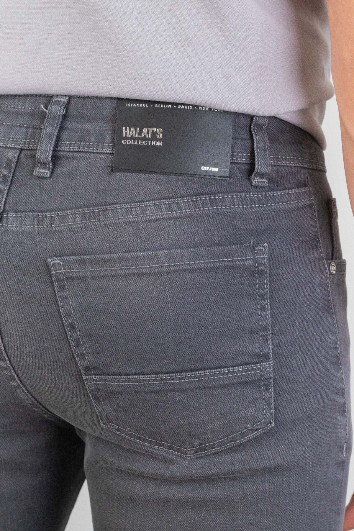 Erkek Slim Fit Likralı  Jean Kot Pantolon HALATS-DE-SLIM