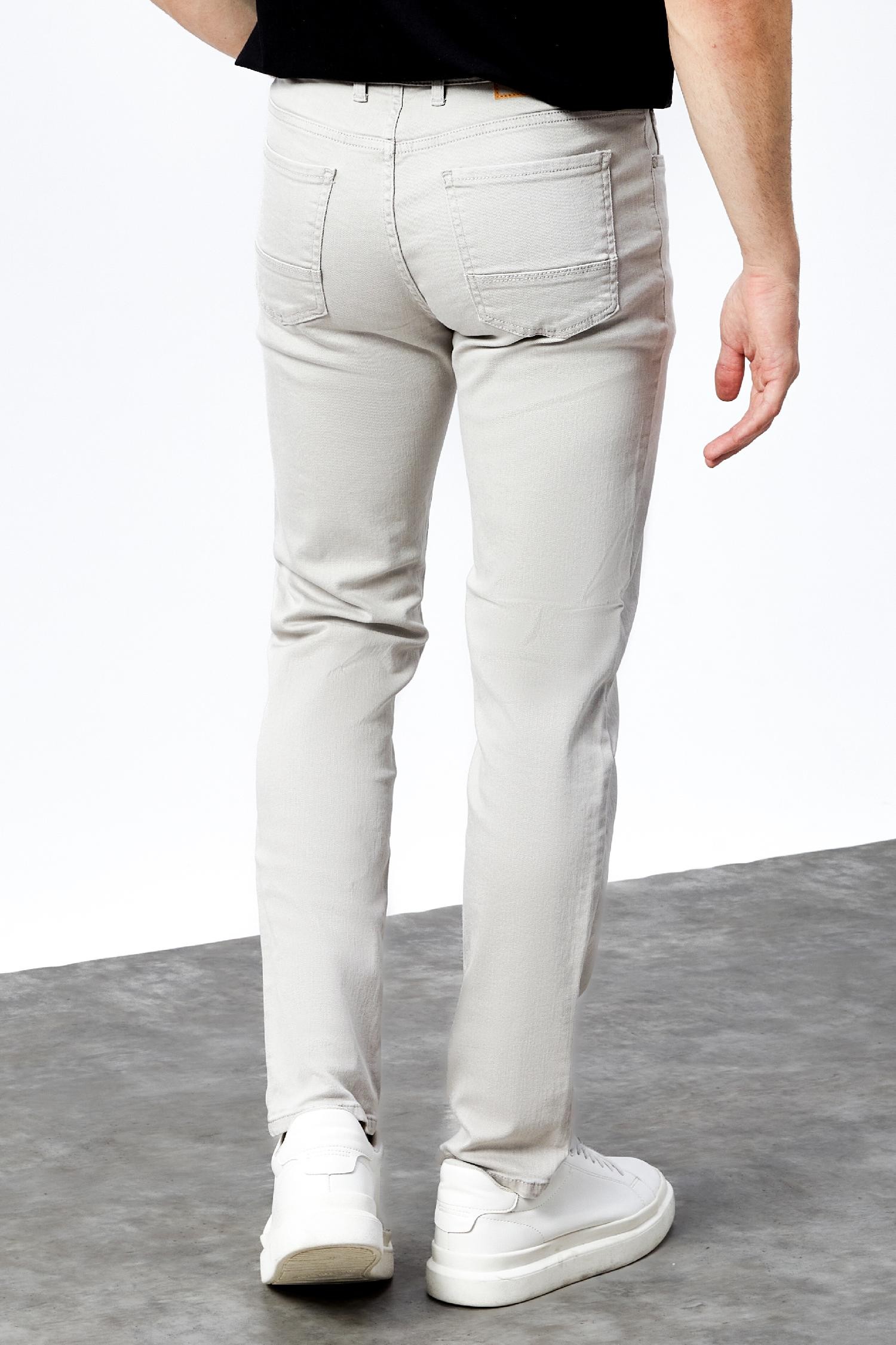 Erkek Taşlamalı Mavi Regular Fit Rahat Kesim Esnek Likralı Denim Jeans Kot Pantolon HLTHE001918