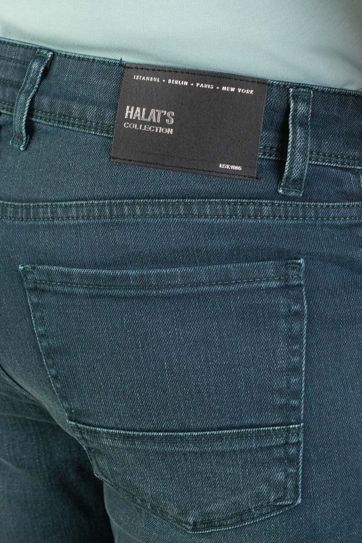 Erkek Slim Fit Likralı  Jean Kot Pantolon HALATS-DE-SLIM