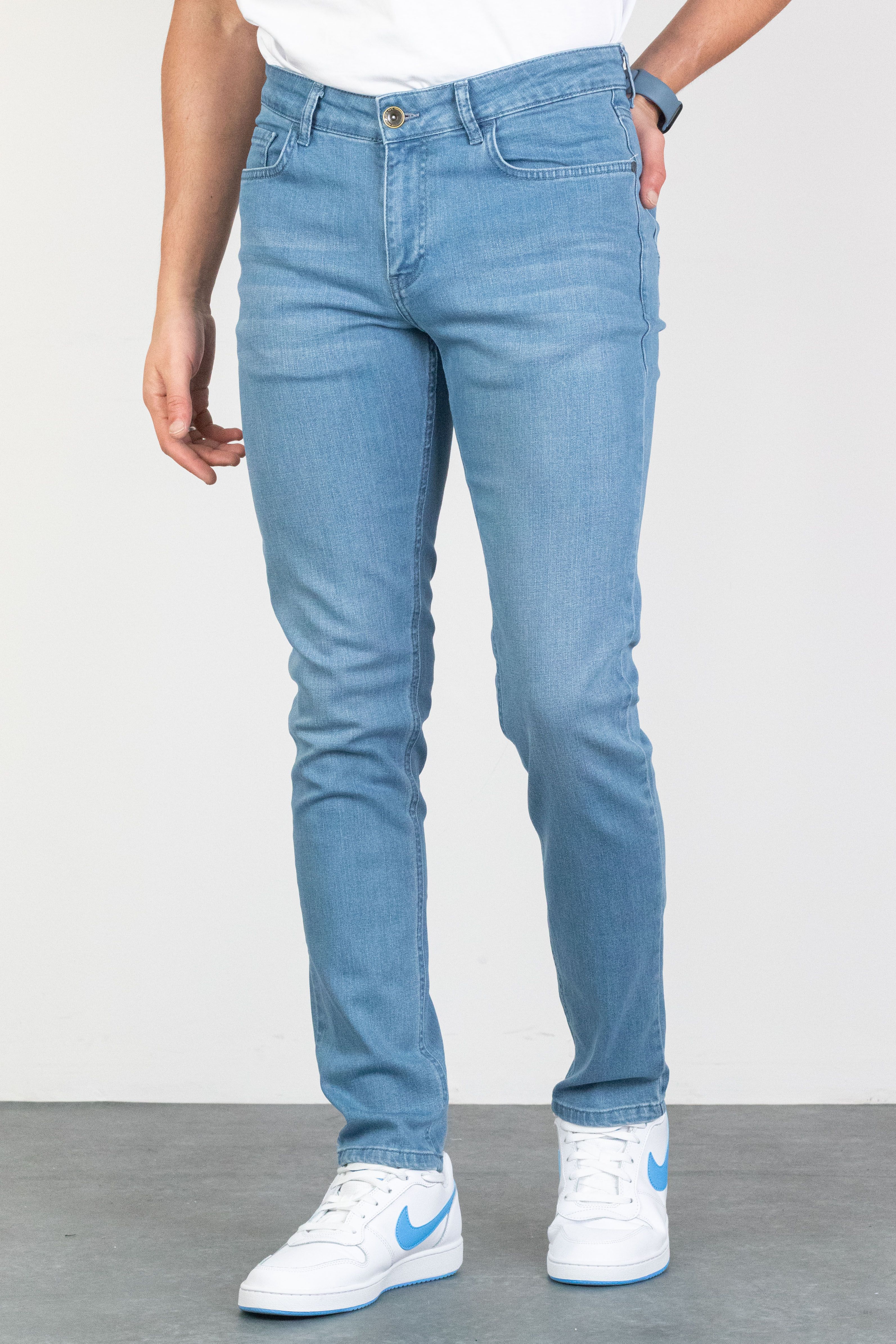 Mavi Slim Fit Taşlamalı Jean HLTHE001941