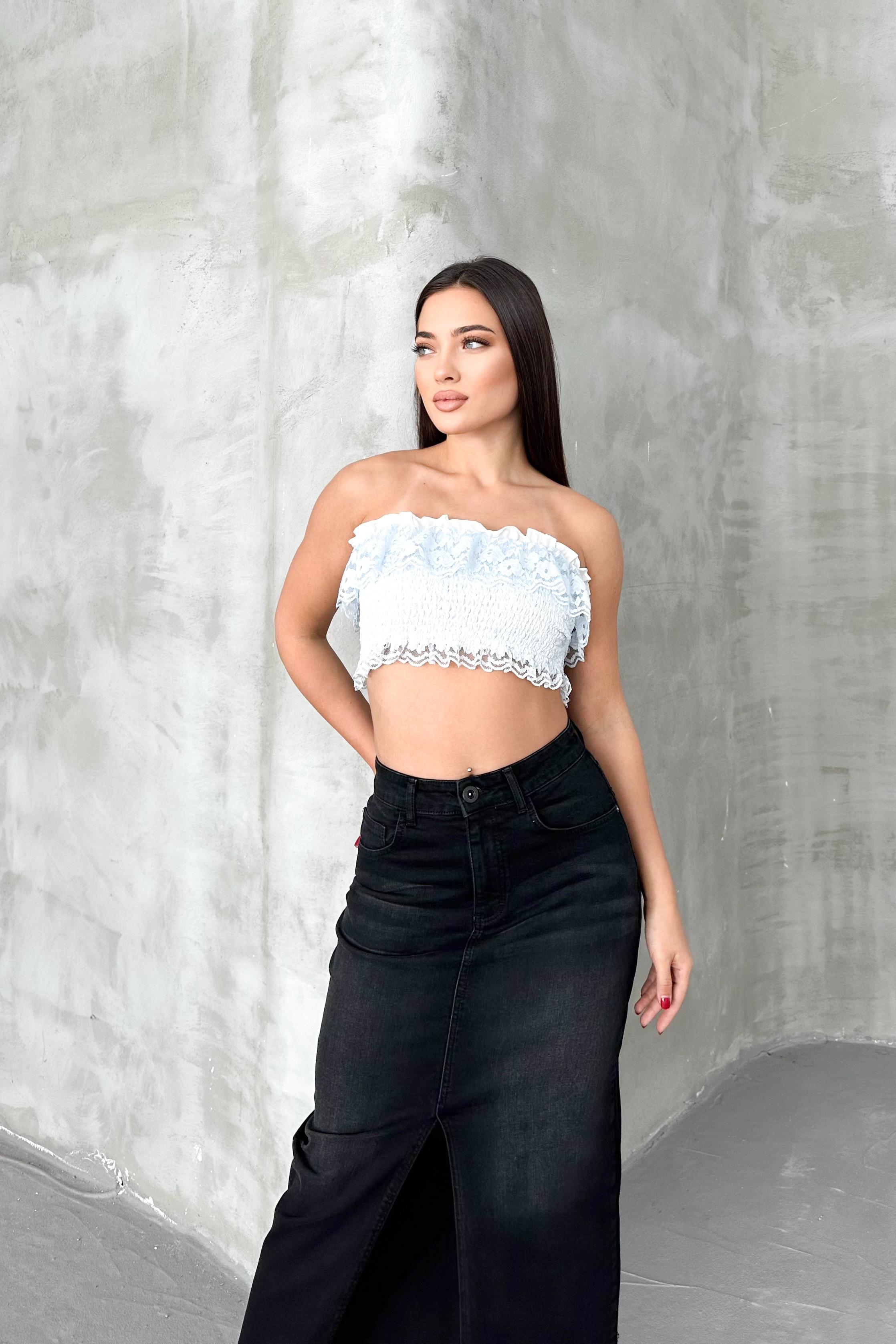 Siyah Kadın Regular Fit Yüksek Bel Uzun Maxi Boy Denim Kot Etek MERRY-4098