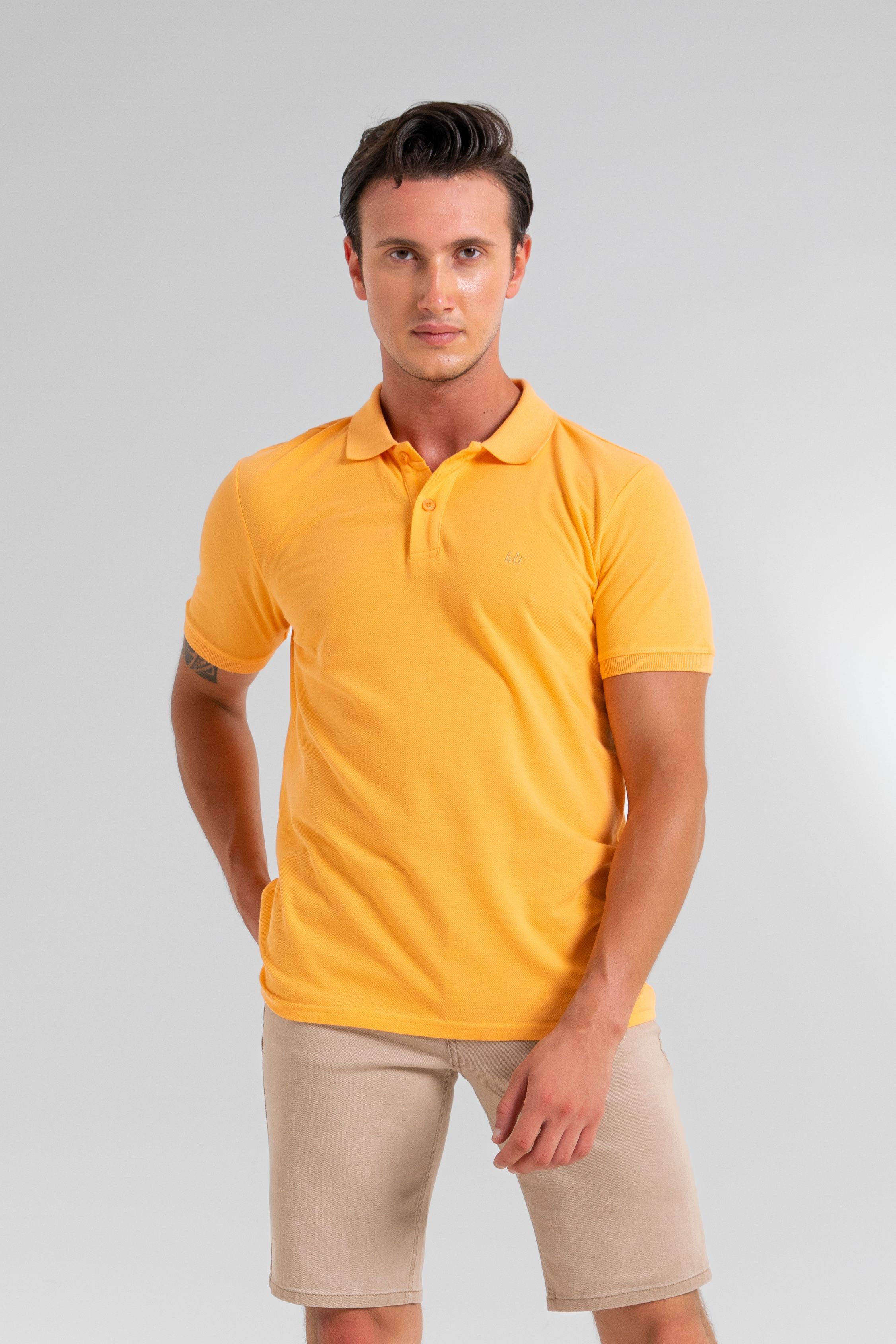 Regular Fit Polo Yaka  HLTHE012001 - Turuncu