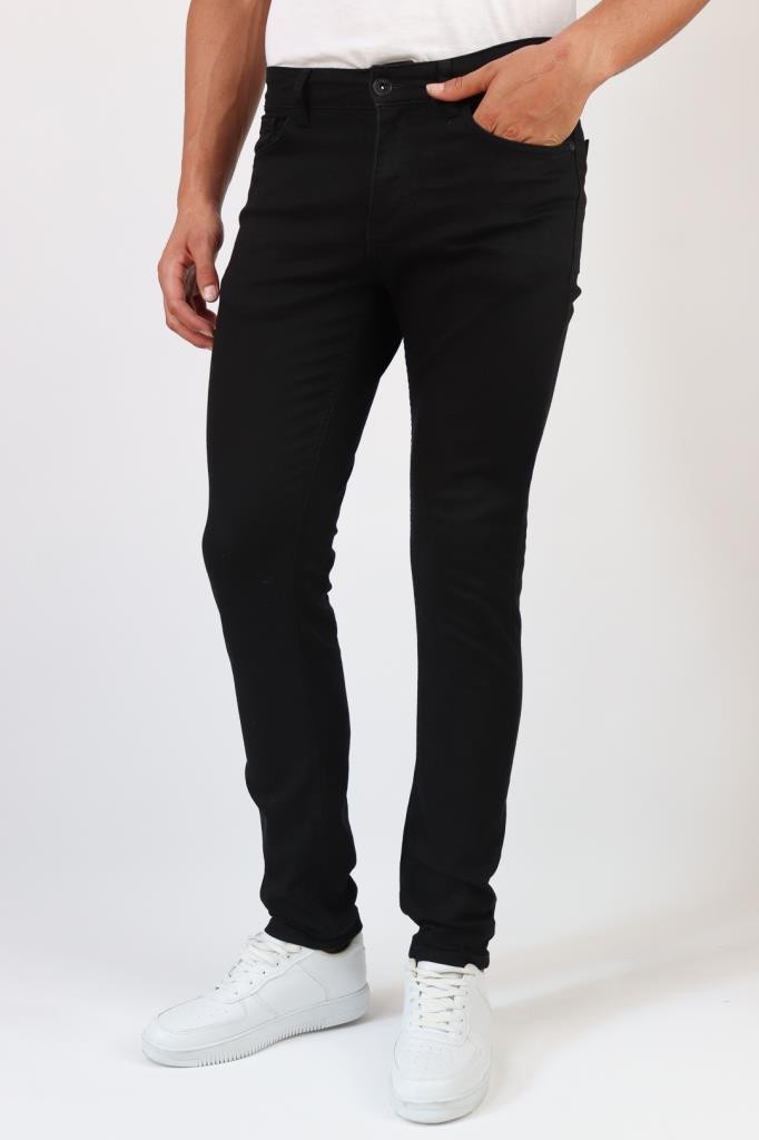 Erkek Siyah Slim Fit Likralı Esnek Jeans Kot Pantolon  HLT HE001937
